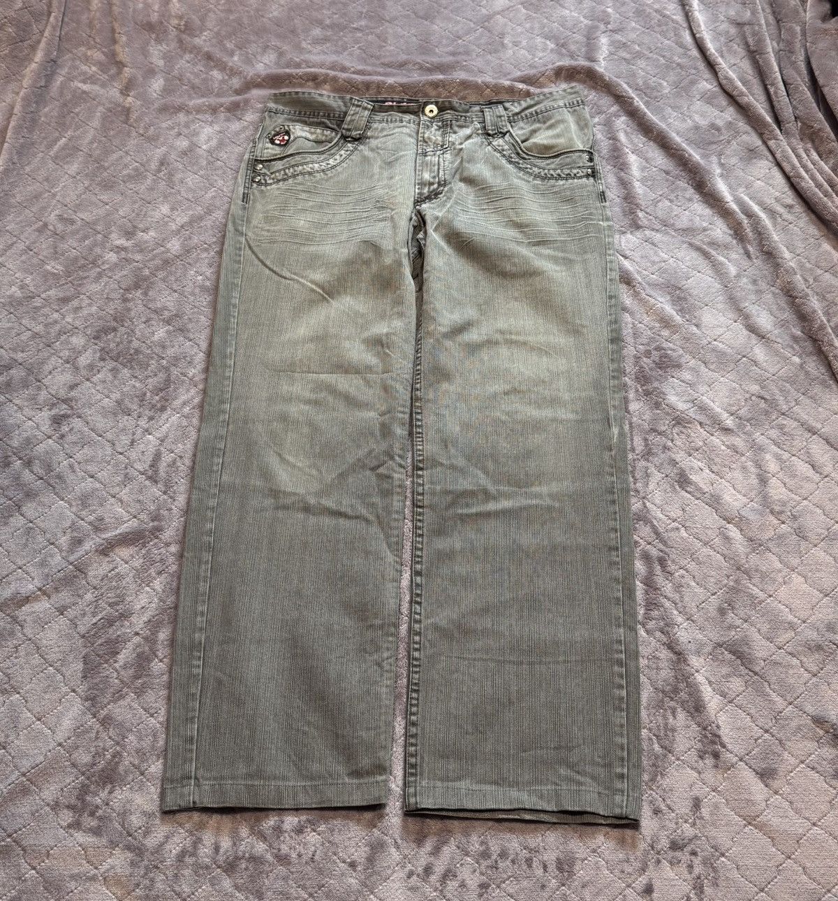 Japanese Brand × Vintage Vintage sk8 rap Black Plumb Denim Pants Size US 38 / EU 54 - 1 Thumbnail