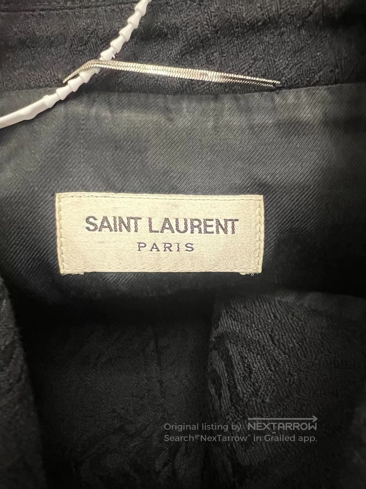 Saint Laurent Paris Saint Laurent Black Embellished Wool Jacket. Size US L / EU 52-54 / 3 - 3 Thumbnail