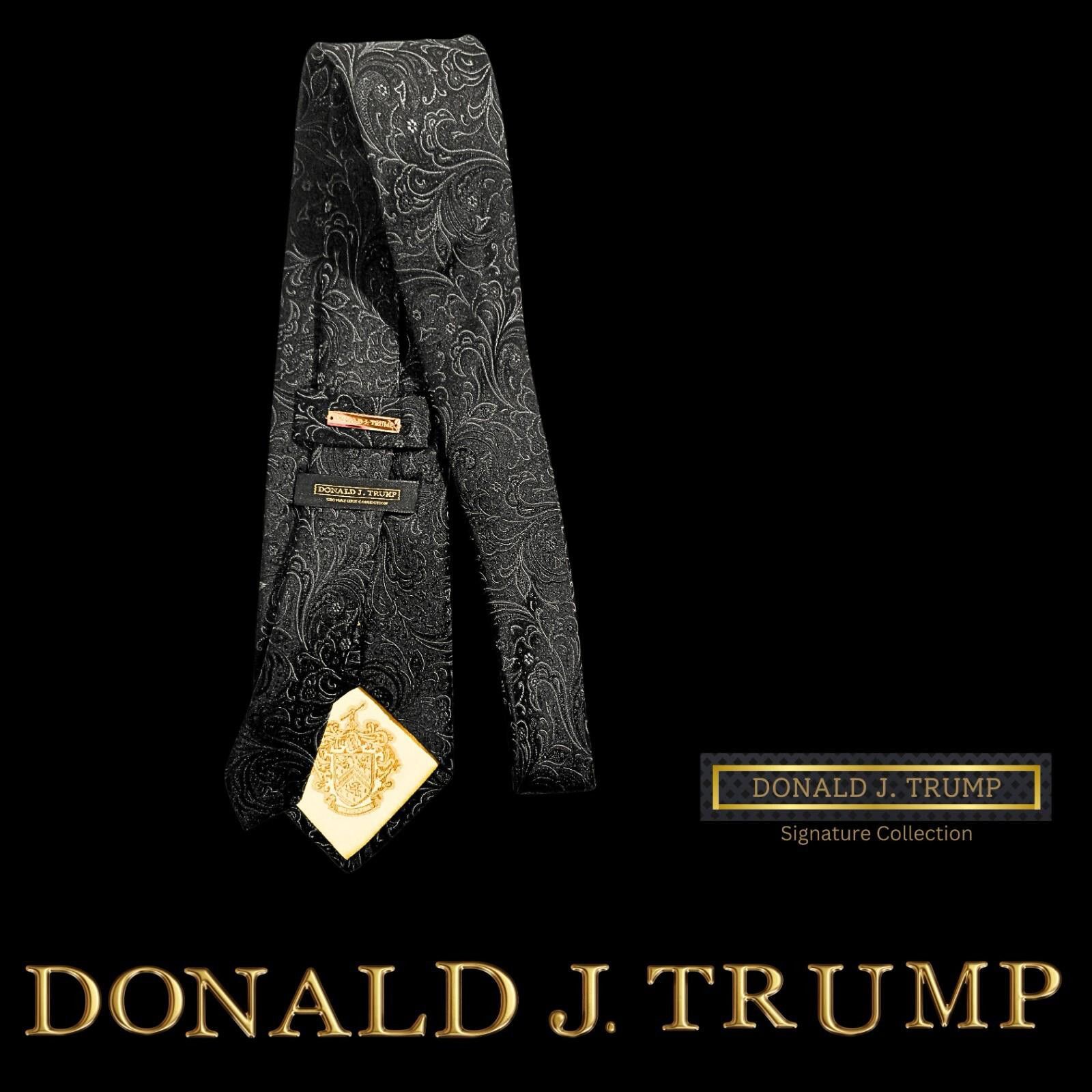 Designer Donald J. Trump Collection Necktie Paisley NEW w/ Gift Box Size ONE SIZE - 2 Thumbnail