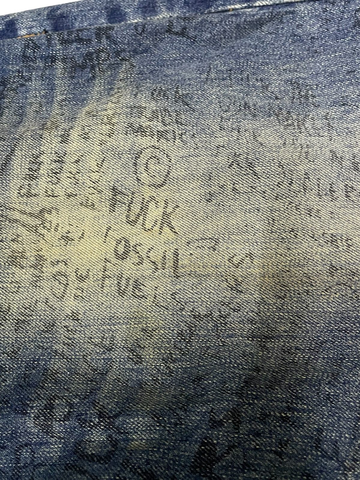 GOSTAR DE FUGA × Hysteric Glamour × Japanese Brand TuoGu Poems Muddy Wash Embroidered Jeans Size US 30 / EU 46 - 9 Thumbnail