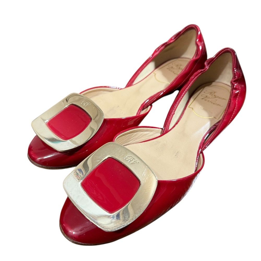Roger Vivier Roger Vivier Roger Vivier Patent Leather Flat Pumps Enamel Shoes DUTY FREE for USA Size ONE SIZE - 1 Thumbnail