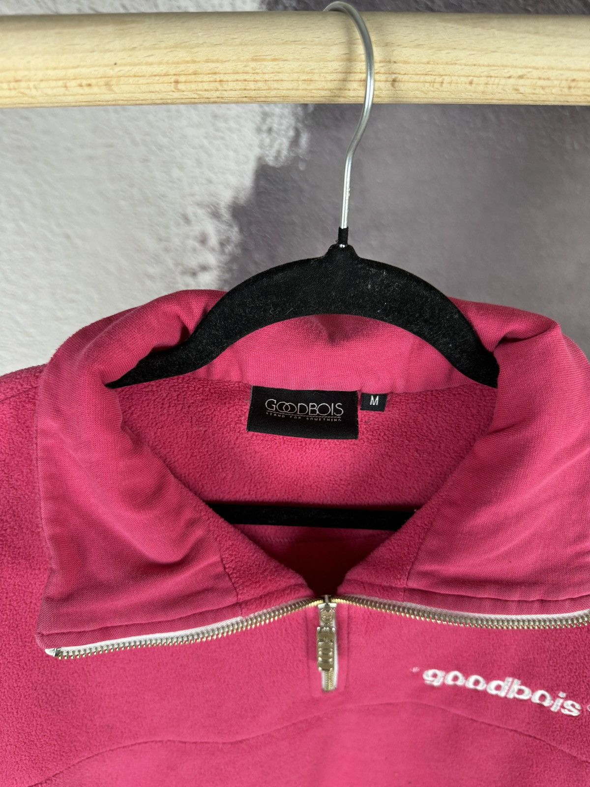 Designer × Japanese Brand Goodbois Pink 1/4 zip fleece pullover sweater Size US M / EU 48-50 / 2 - 6 Thumbnail