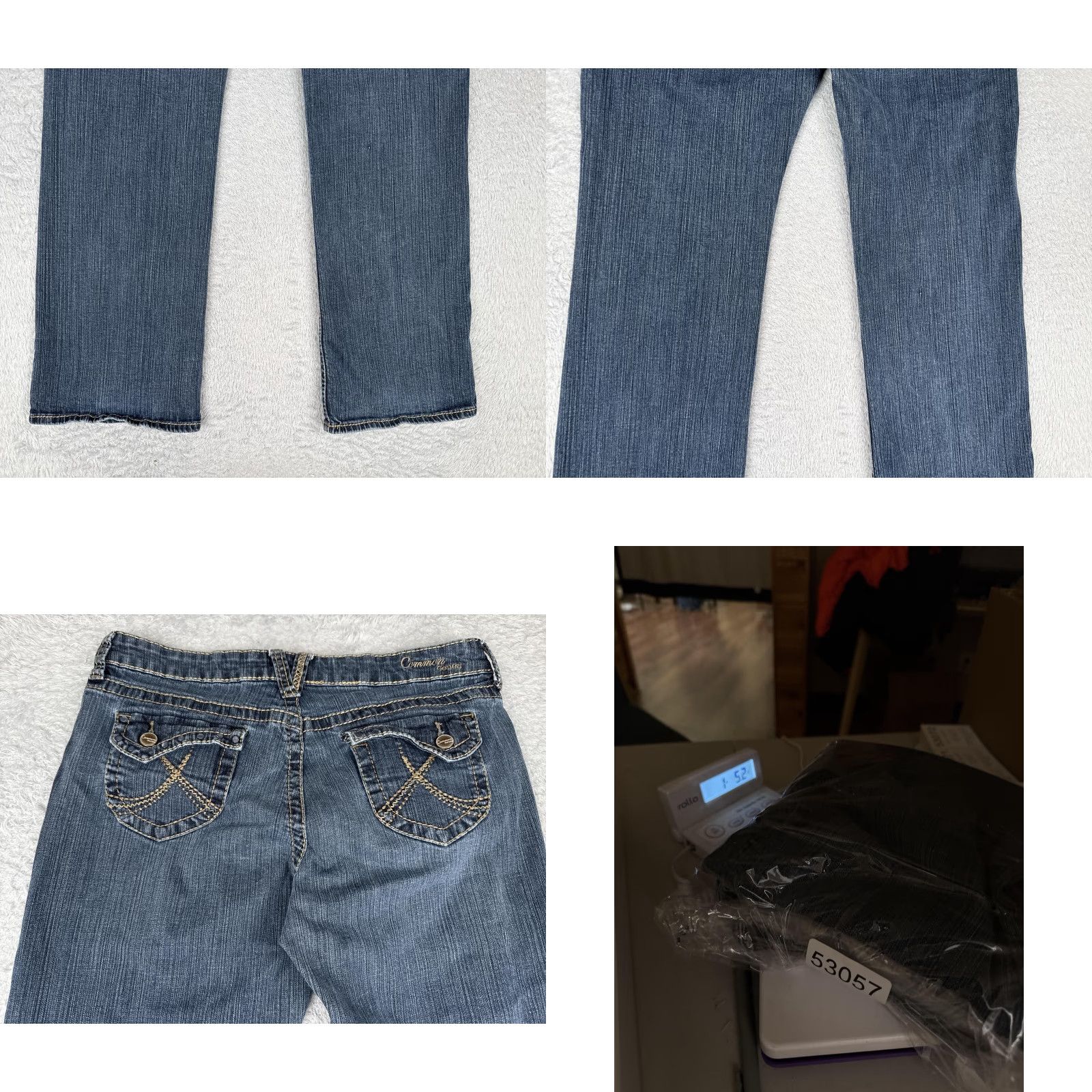 Denime Common Genes Jeans Womens 10P Blue Mid Rise Straight Leg Stretch Denim Casual Size 32" / US 10 / IT 46 - 10 Thumbnail