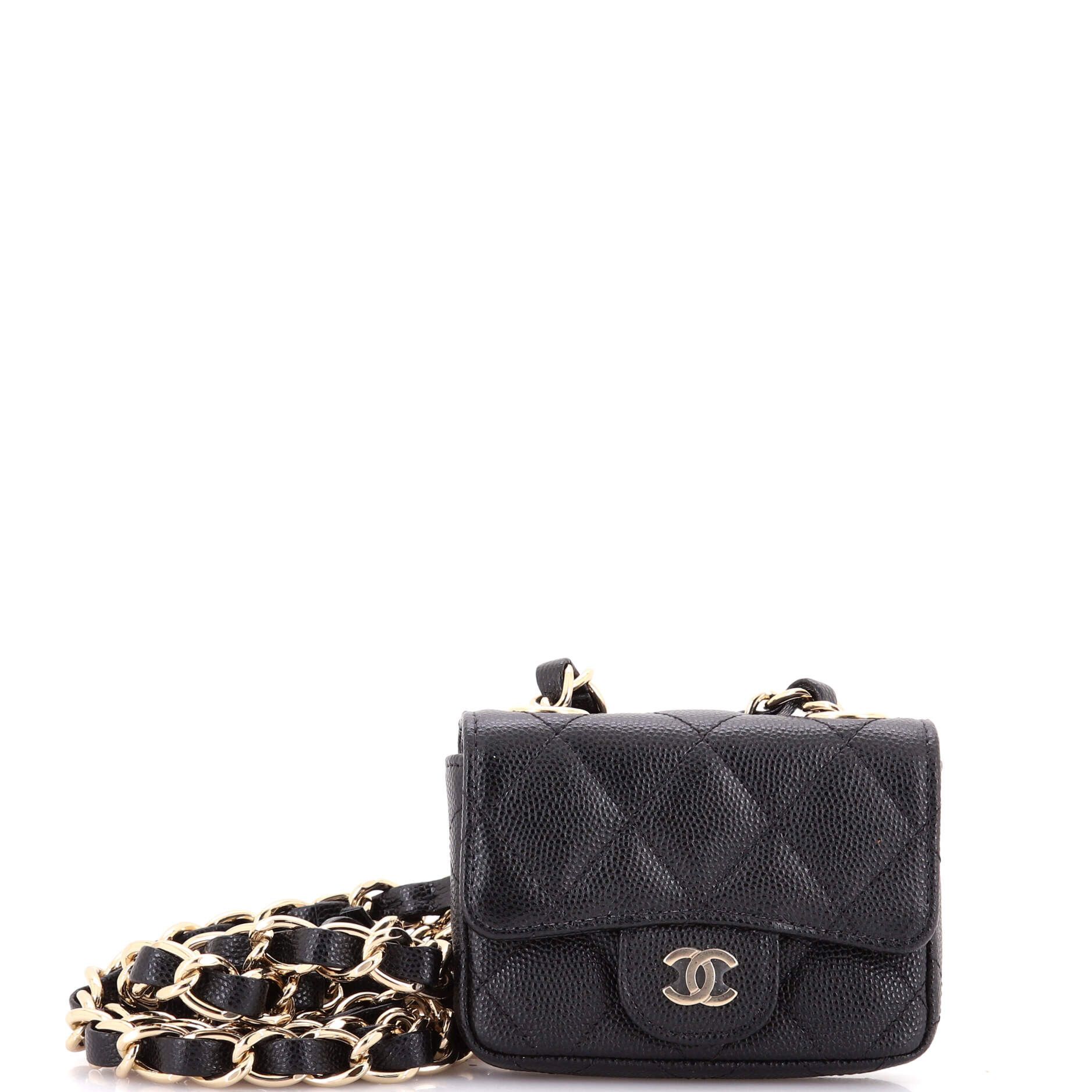 Chanel Classic Flap Charm Chain Belt Bag Quilted Caviar Mini Size ONE SIZE - 1 Thumbnail