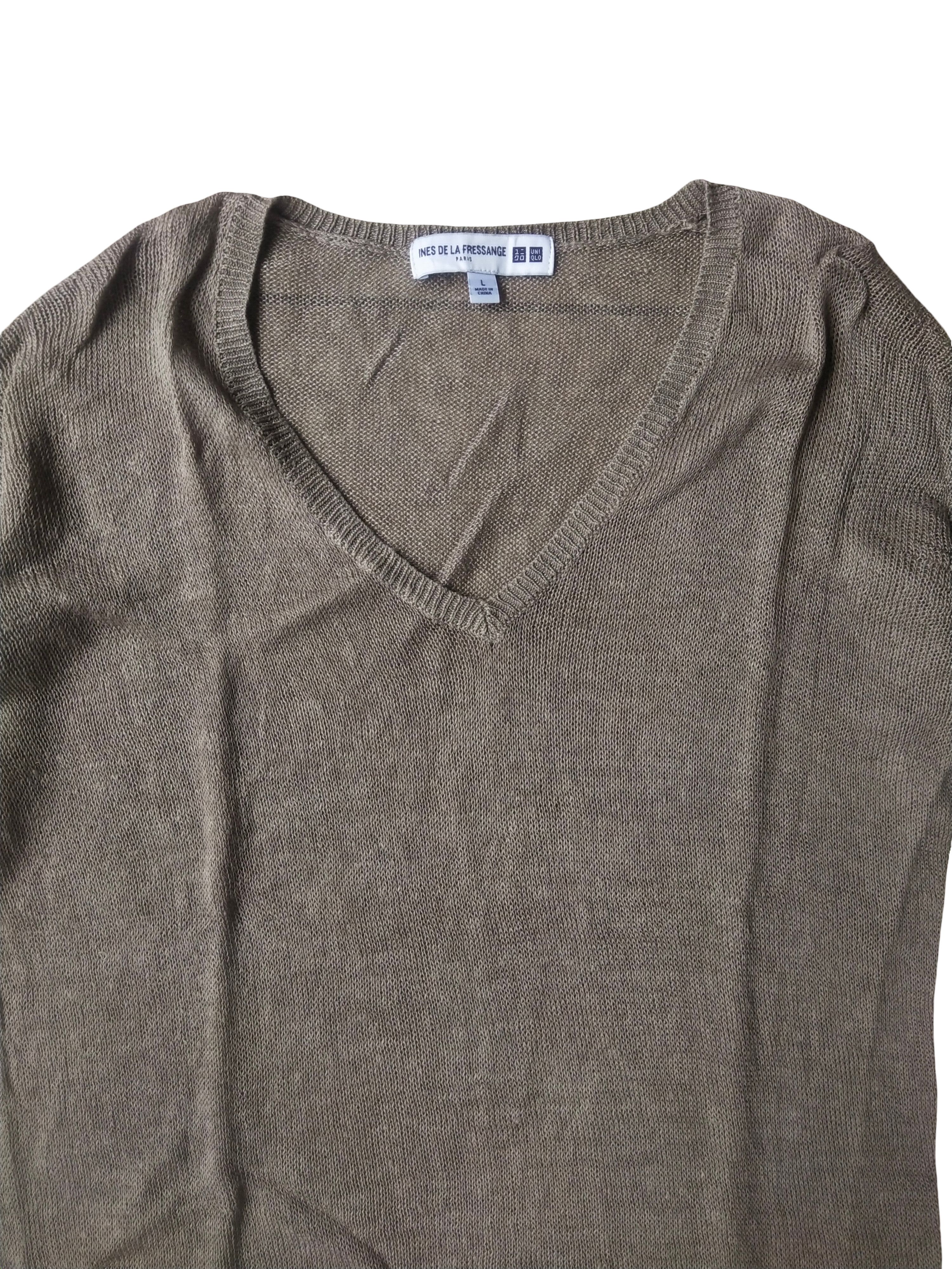 Lemaire × Uniqlo Uniqlo x Ines de la Fressange Linen Sheer Knit Sweater Size L / US 10 / IT 46 - 2 Thumbnail