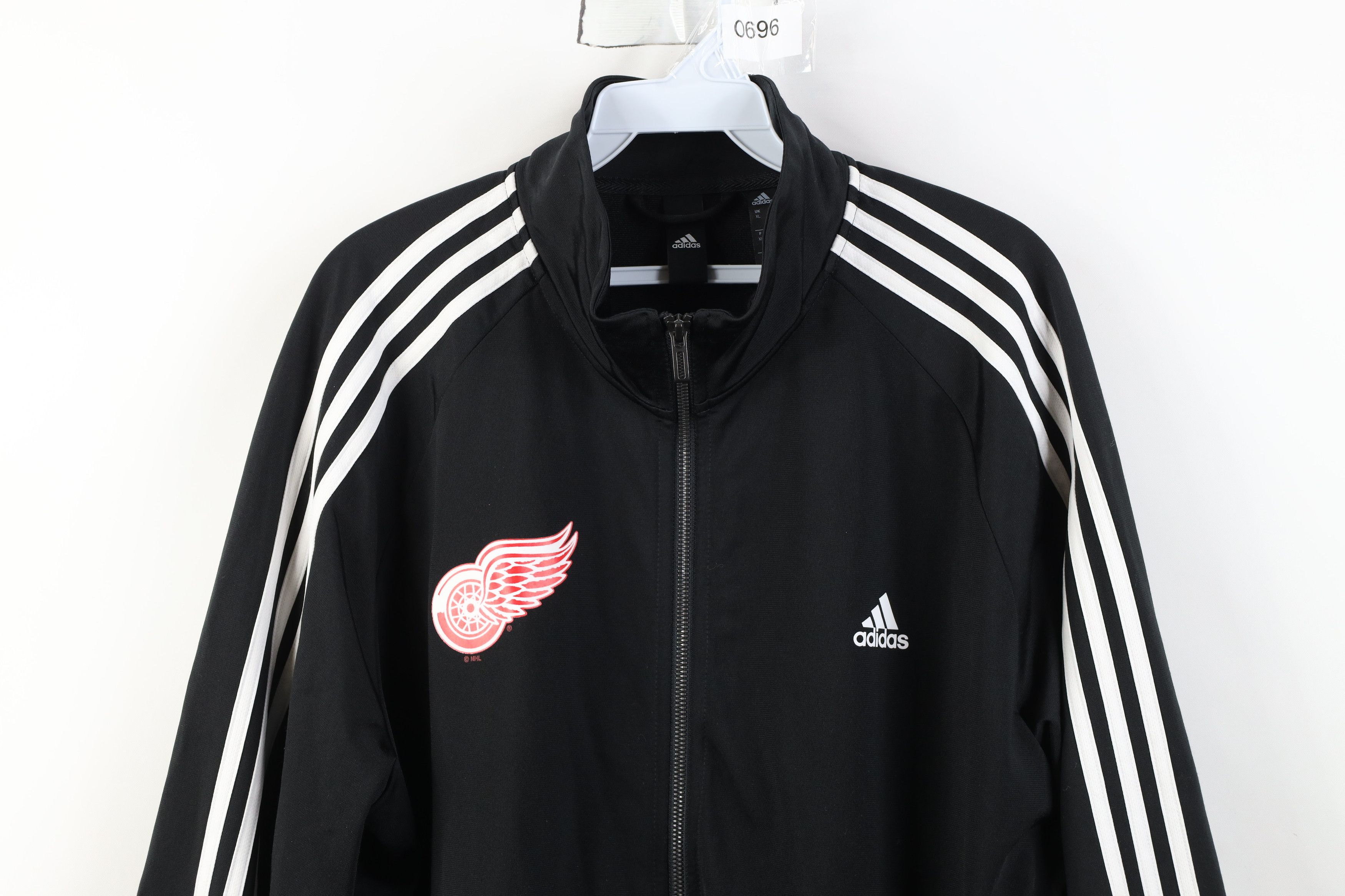 Adidas Adidas Detroit Red Wings Hockey Warm Up Track Jacket Black Size US XL / EU 56 / 4 - 2 Thumbnail
