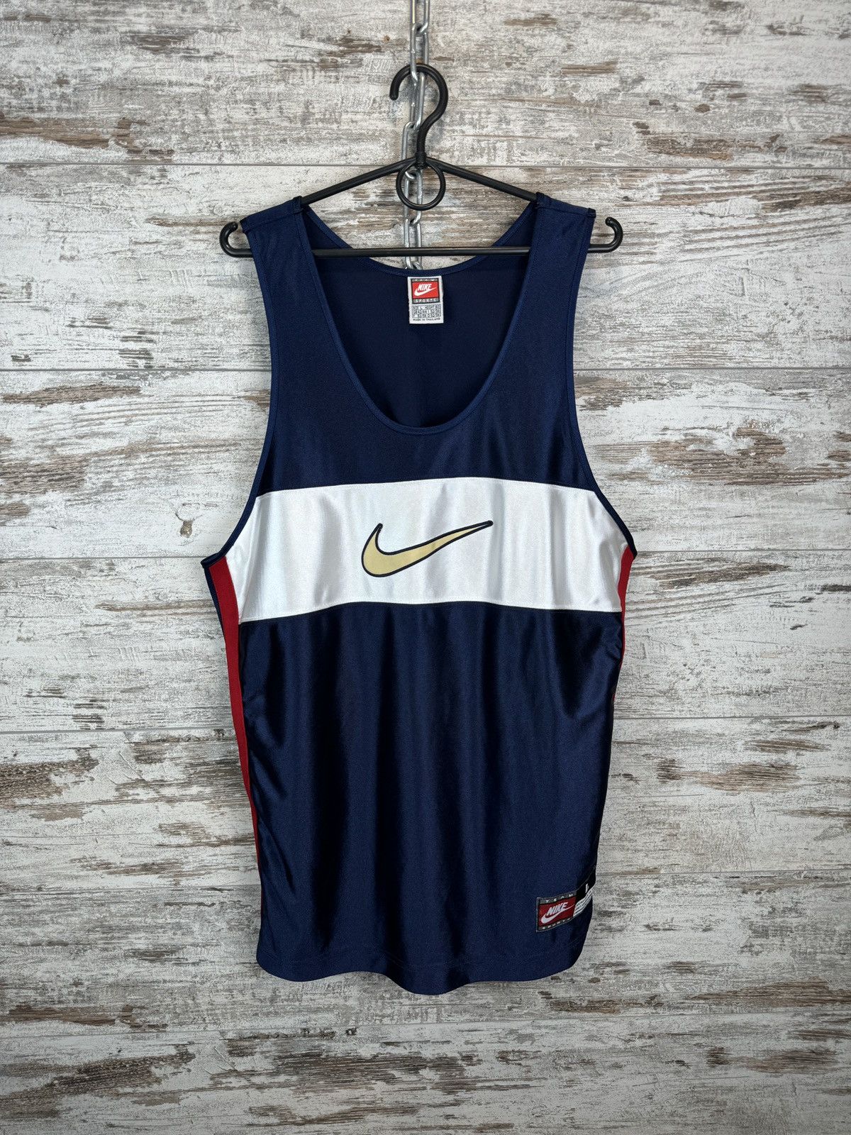 Nike Mens Vintage Nike swoosh T-shirt tee big logo rare Size US L / EU 52-54 / 3 - 1 Thumbnail