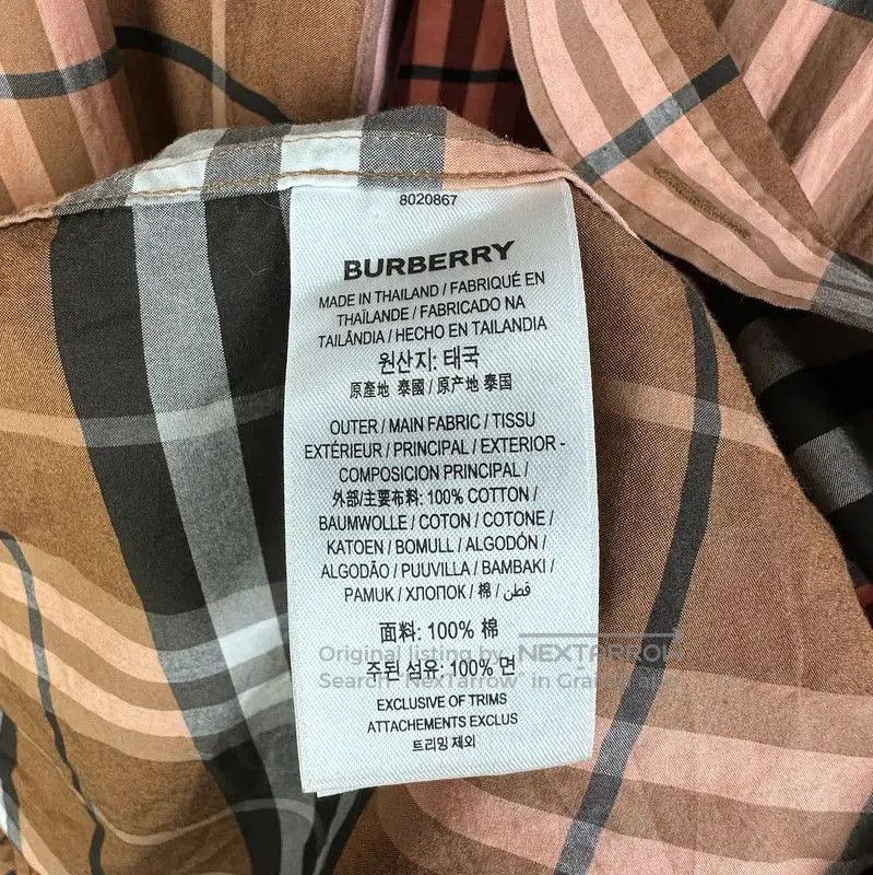 Burberry Burberry Men's Cotton Blend Check Shirt. Size US L / EU 52-54 / 3 - 4 Thumbnail