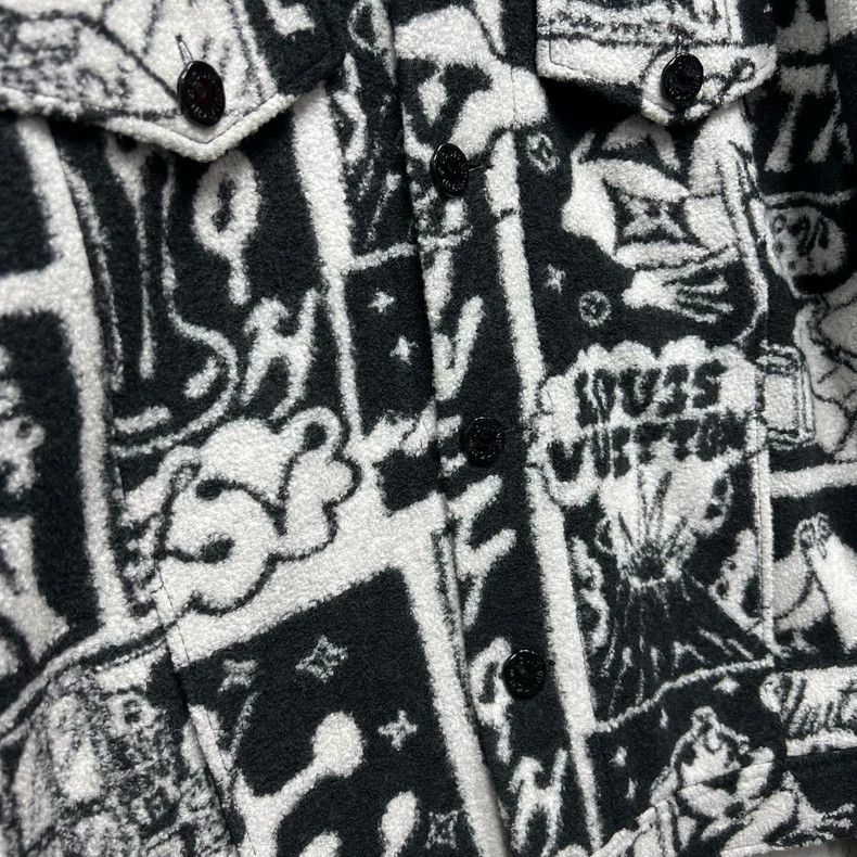 Louis Vuitton Louis Vuitton Suede Wool Jacket with Full Comic Print jacke Size US XXL / EU 58 / 5 - 5 Thumbnail