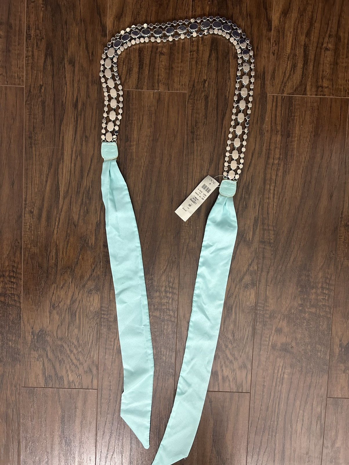 Other Caché Aqua Metal Beaded Adjustable Belt Size ONE SIZE - 3 Thumbnail