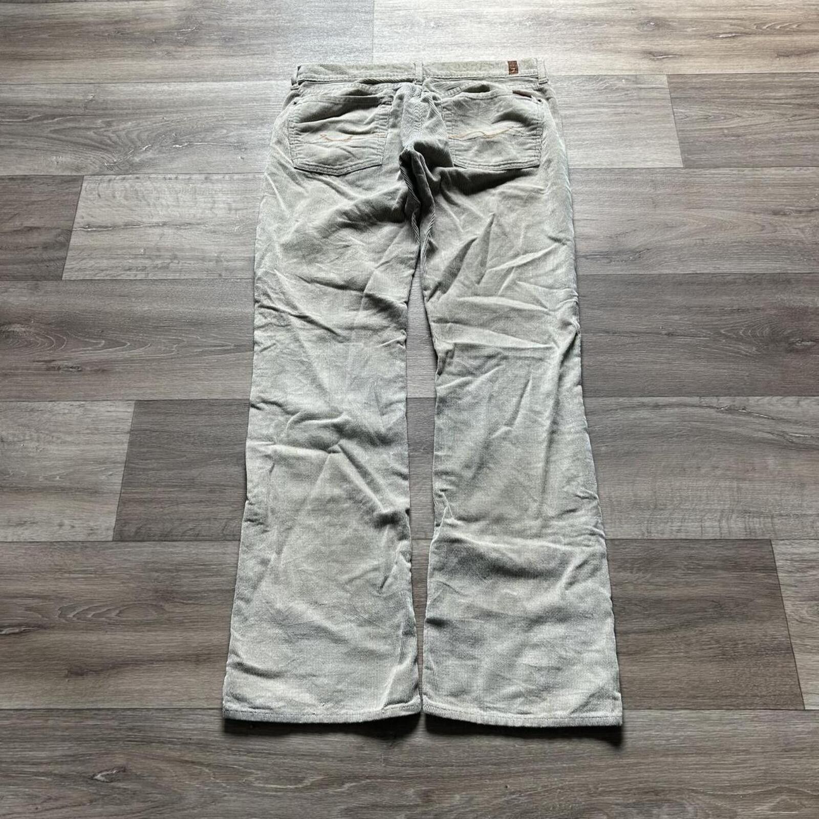 Other y2k Tan Khaki Women’s Low rise Flare Bootcut Jeans corduroy Size 30" / US 8 / IT 44 - 2 Thumbnail