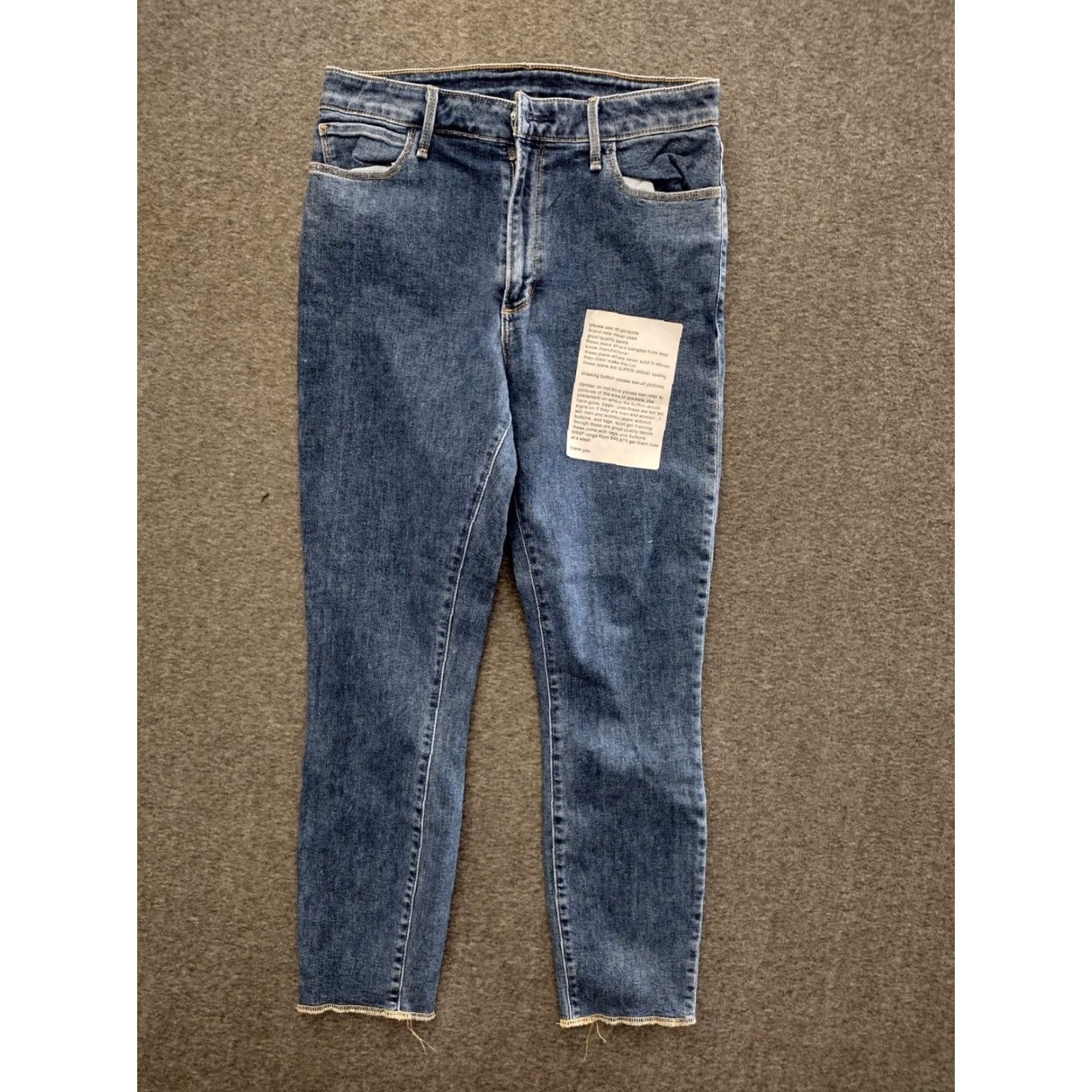 Denime Unbranded Denim Jeans Men Cropped Blue Stretch 29 Denim 5-Pocket Regular Fit Mid Rise 27 Inseam Size 29 Vintage No 90s Theme Shirt? Size US 29 - 2 Thumbnail