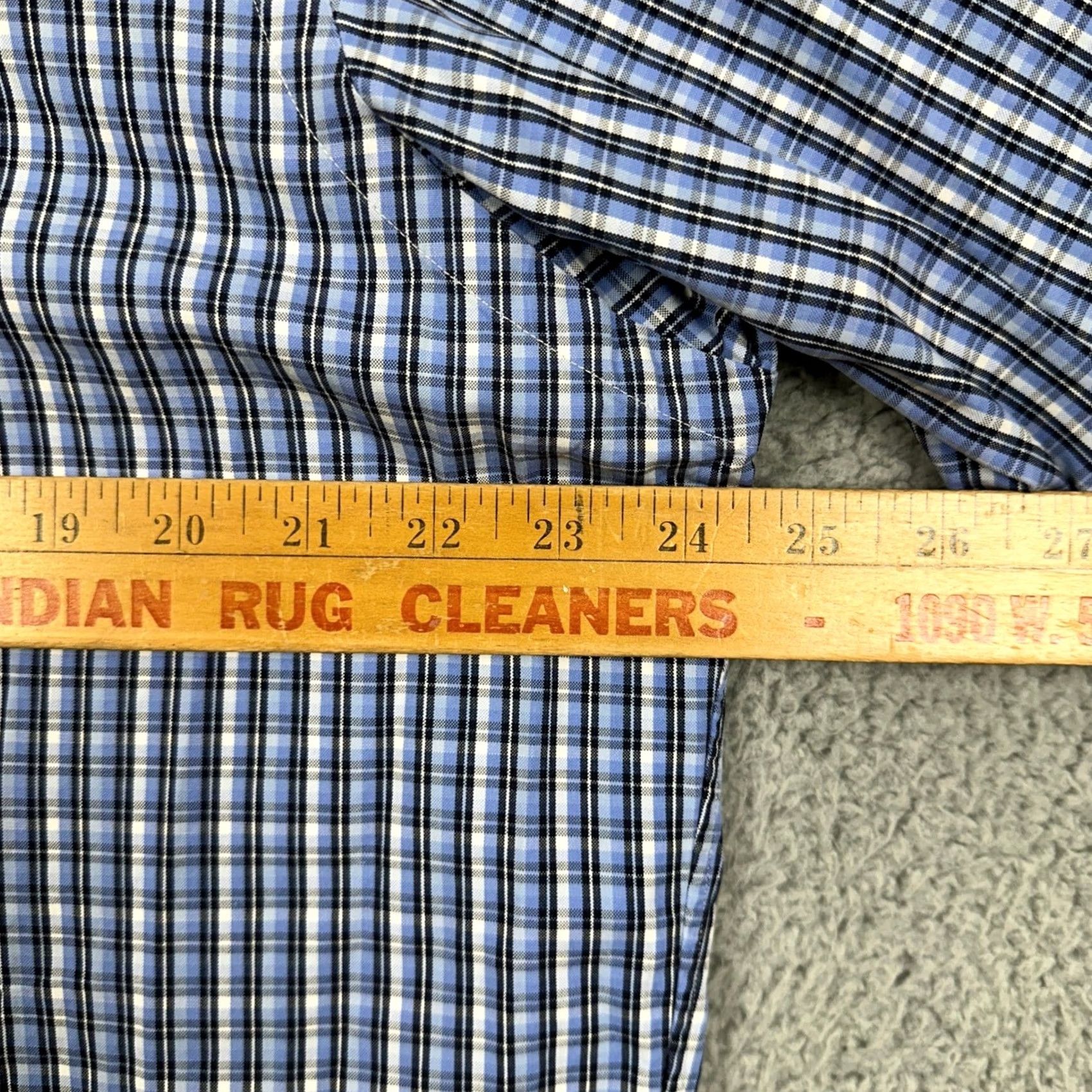 Ralph Lauren Ralph Lauren Mens Shirt Dress 16 34-35 Blue Plaid Oxford Pony Pinpoint Button-Down Collared Long Sleeve 100% Cotton Jeans Office Dress Shirt Size 42R - 7 Thumbnail