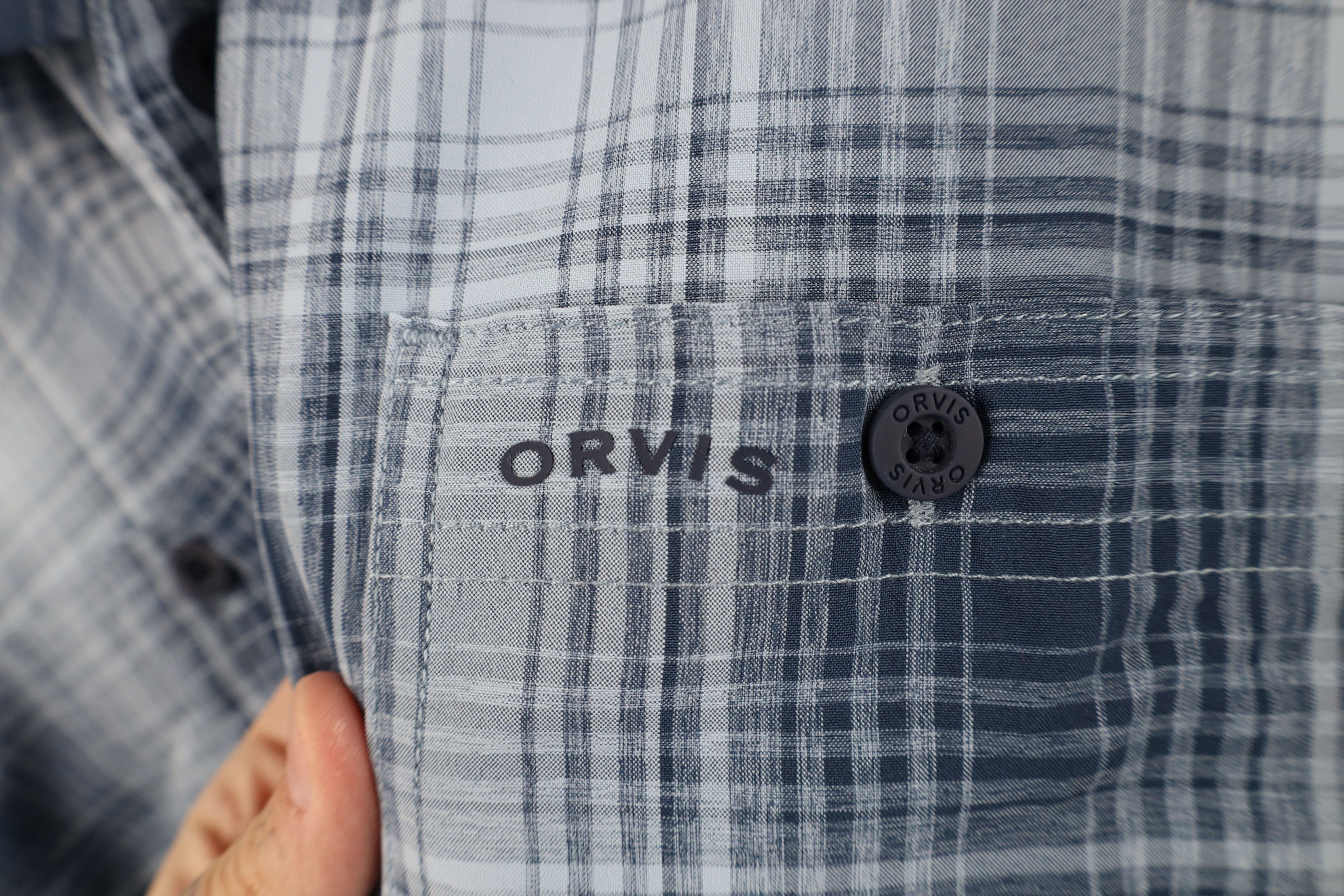 Orvis Y2K Orvis Knit Short Sleeve Collared Button Shirt Blue Plaid Size US XL / EU 56 / 4 - 4 Thumbnail