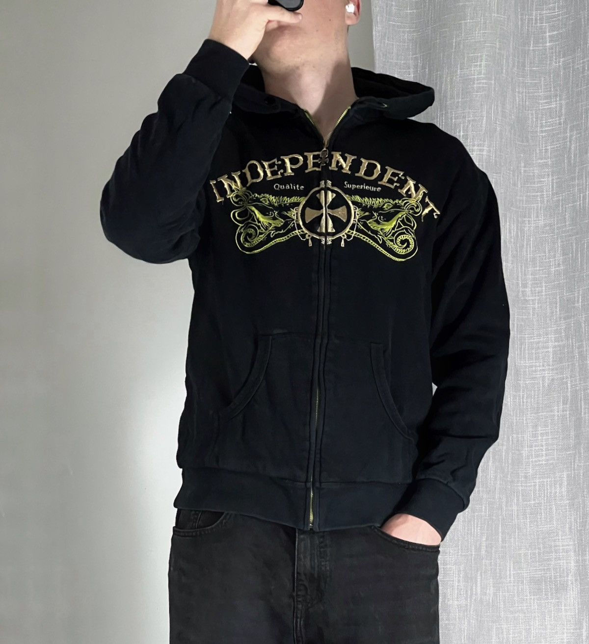 Independent Truck Co. Independent Trucks full zip hoodie big logo – streetwear rap Size US M / EU 48-50 / 2 - 1 Thumbnail