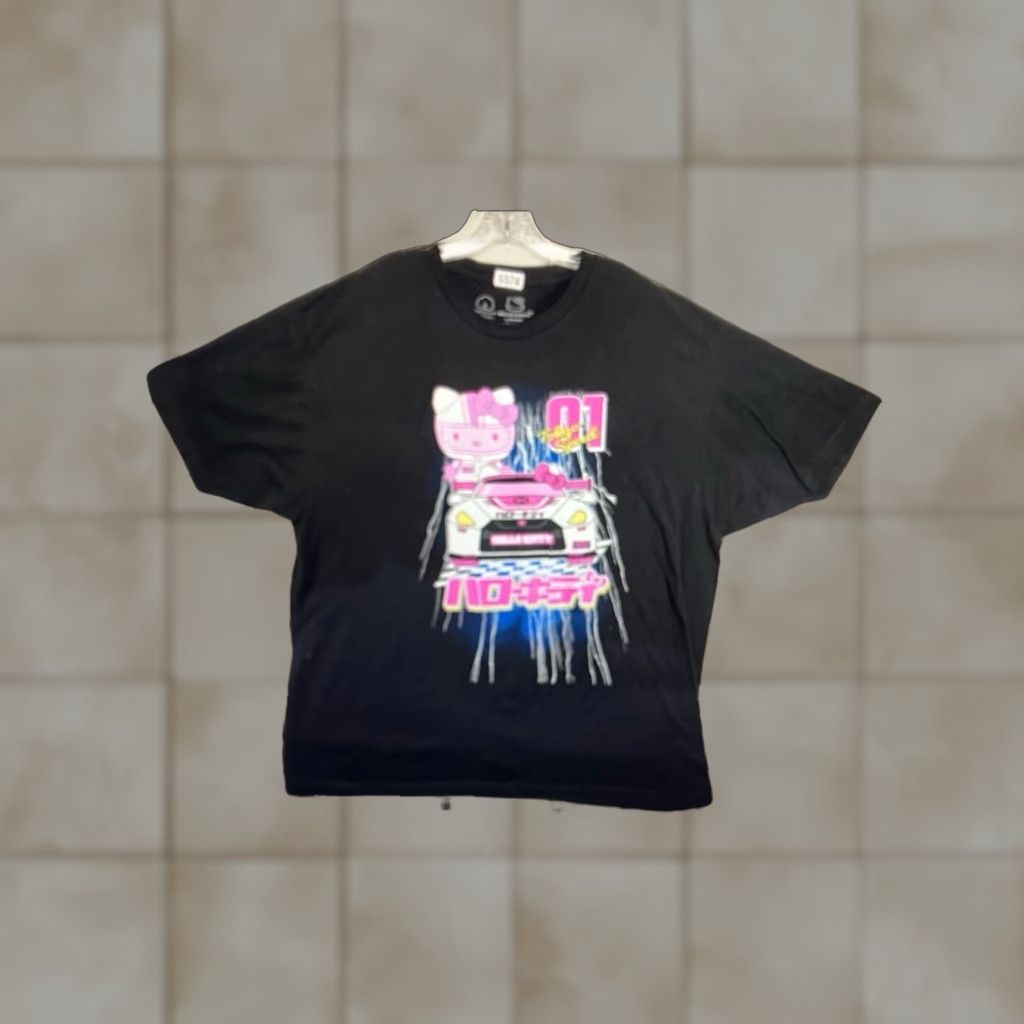 Vintage VINTAGE Sanrio Hello Kitty T-Shirt Unisex Adults 2XL Black Graphic Print Speed Racer 2020s Size US XXL / EU 58 / 5 - 1 Thumbnail