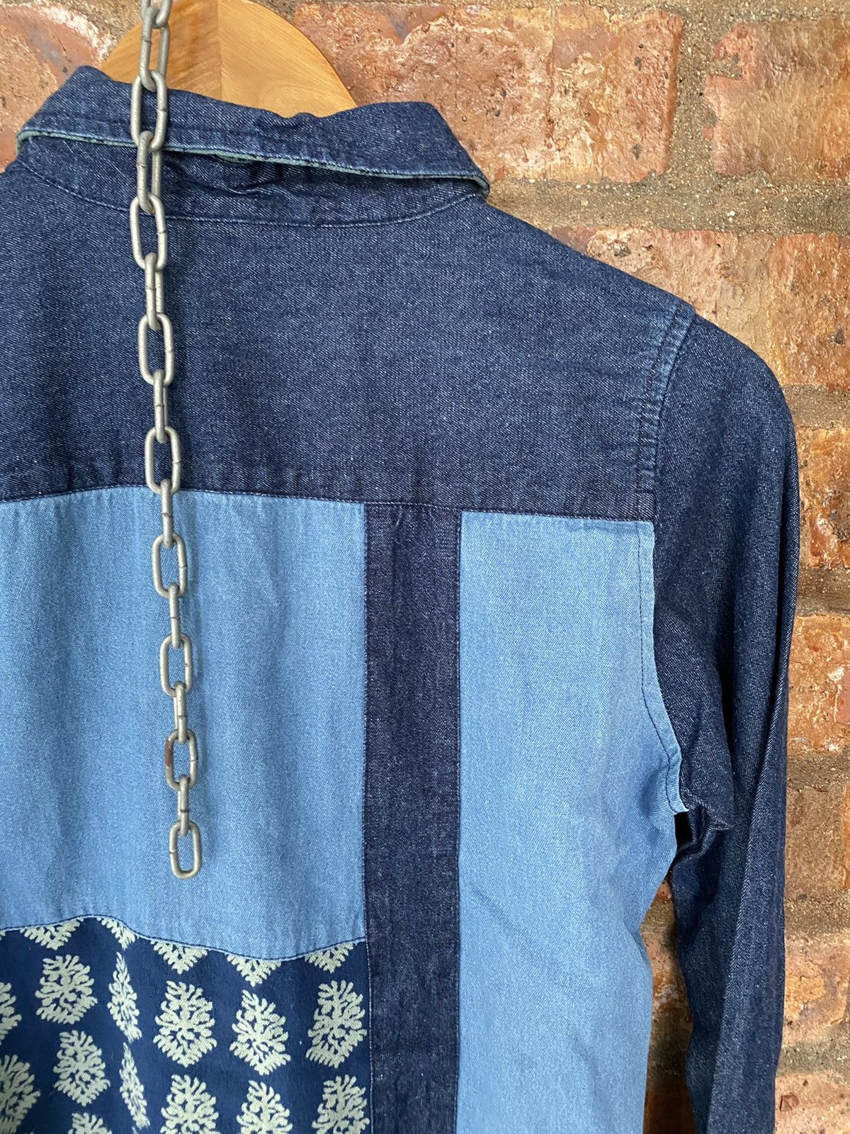 Japanese Brand CAmina Japan Patchwork shirt indigo Size US S / EU 44-46 / 1 - 12 Thumbnail