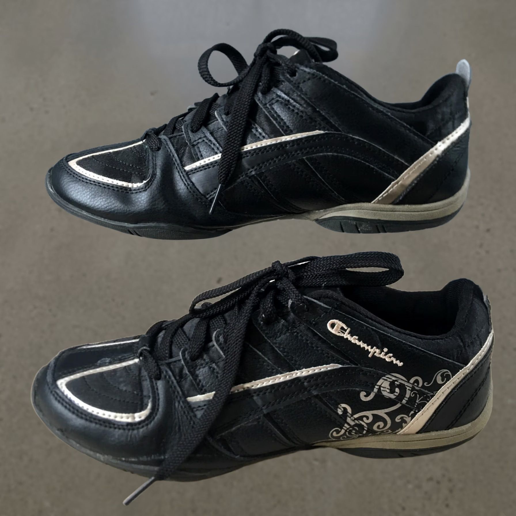 Champion Champion Shoes Womens 9.5 Low Top Sneakers Black Leather Lace Up Walking Comfort Men’s? Womens? Size L / US 10 / IT 46 - 1 Thumbnail