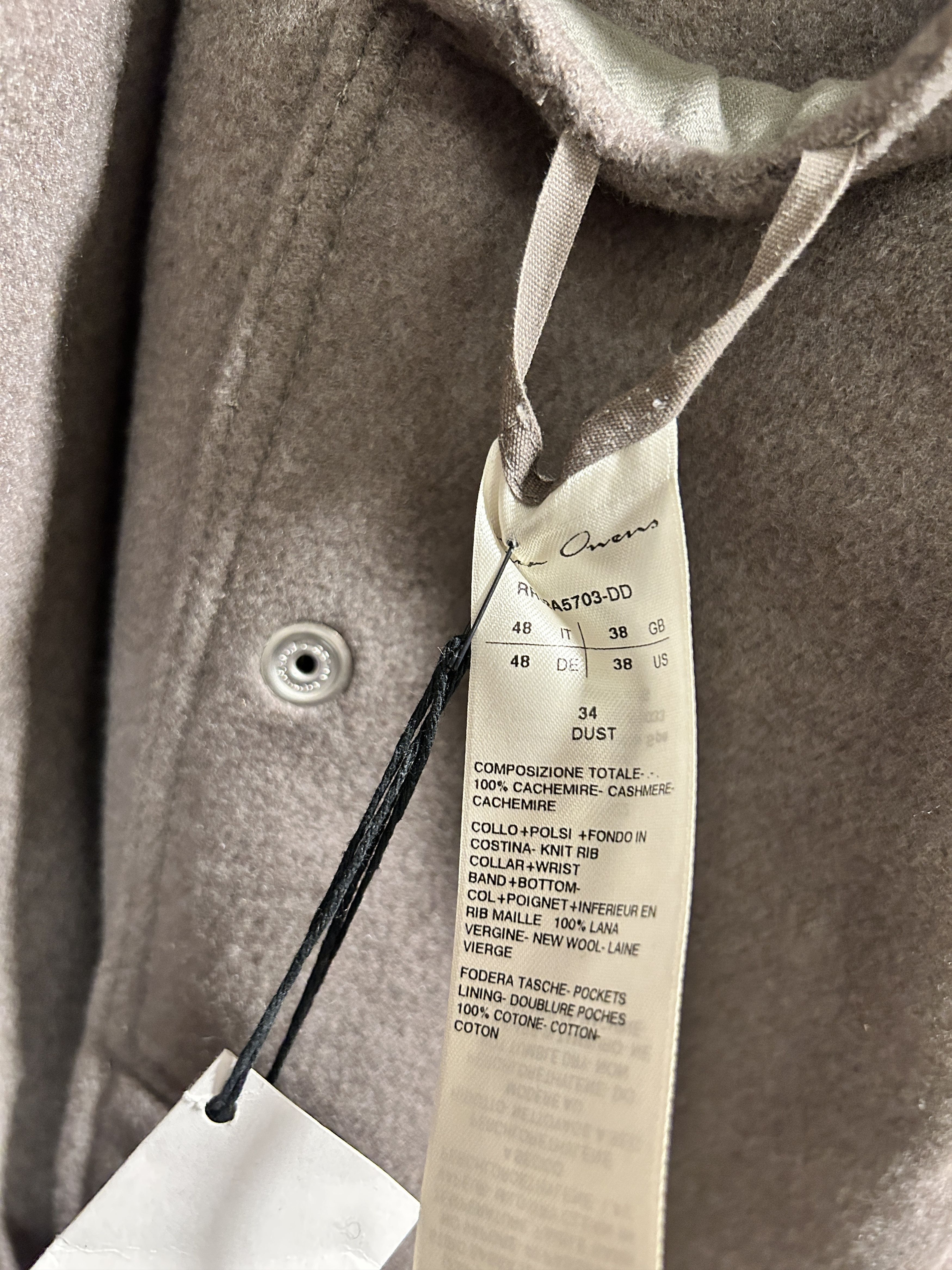 Rick Owens Girdered flight jacket dust f/w 21 gethsemane cashmere Size US M / EU 48-50 / 2 - 5 Thumbnail