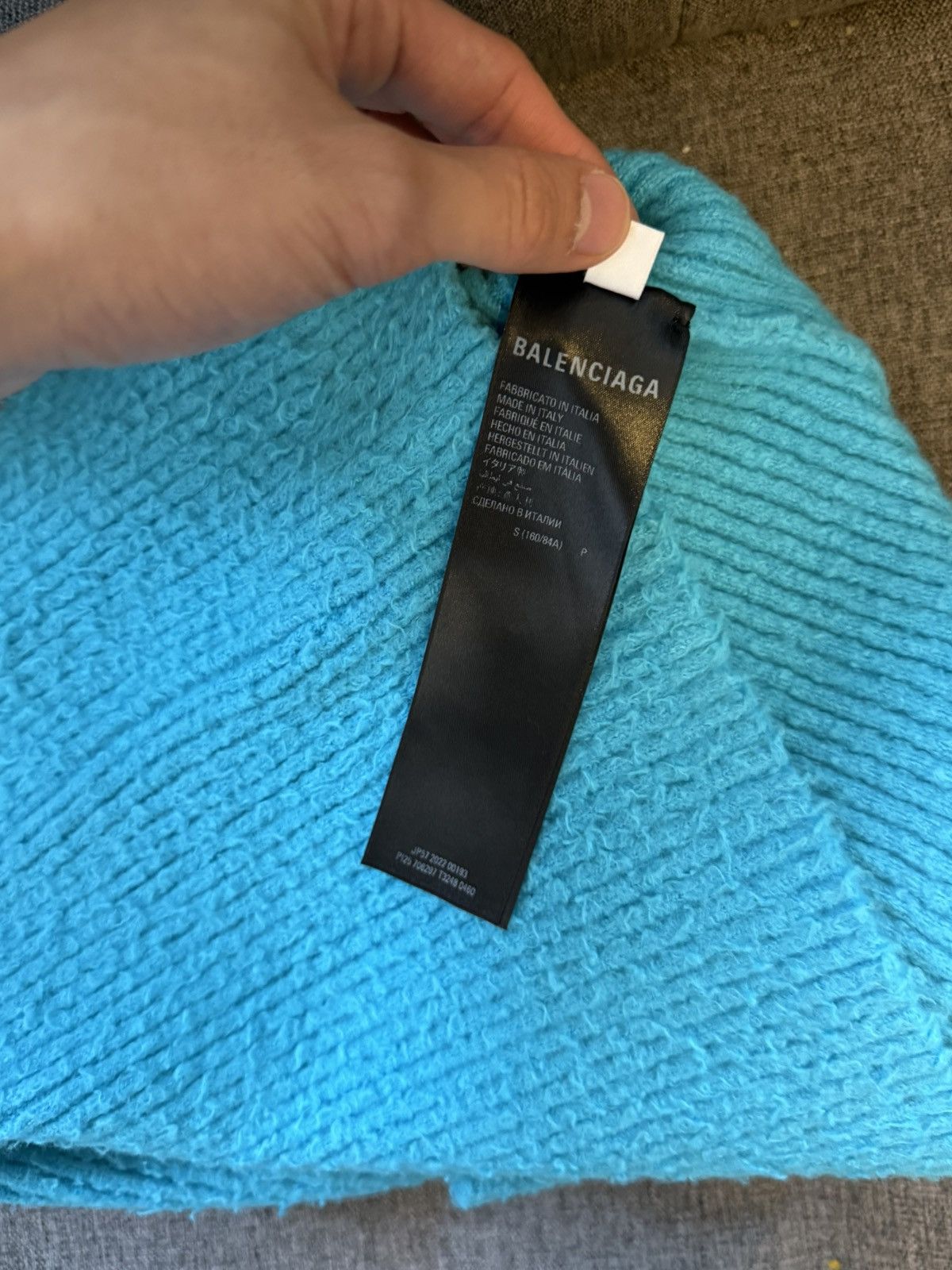 Balenciaga Balenciags 22AW mudshow blue pull tight knit top Size US S / EU 44-46 / 1 - 5 Thumbnail