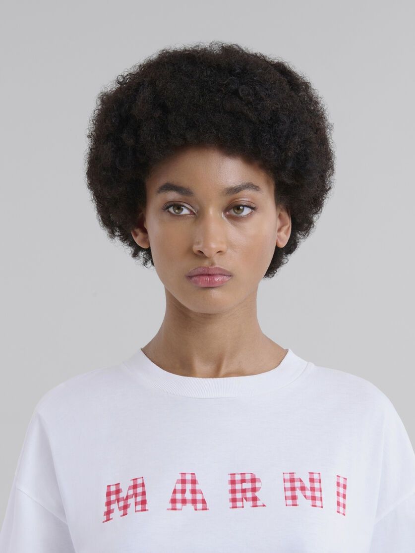 Marni o1w1db10426 Jersey Cotton T Shirt in White Size S / US 4 / IT 40 - 5 Thumbnail