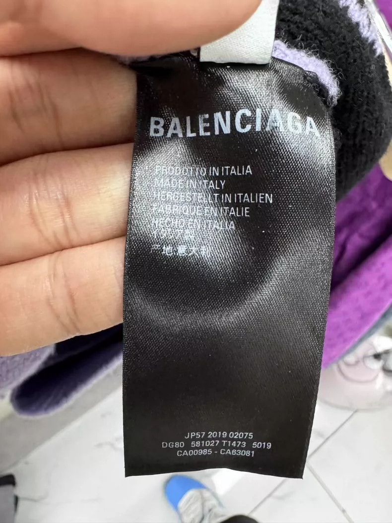 Balenciaga Balenciaga Taro purple bullet screen full letter knitted s Size L / US 10 / IT 46 - 5 Thumbnail