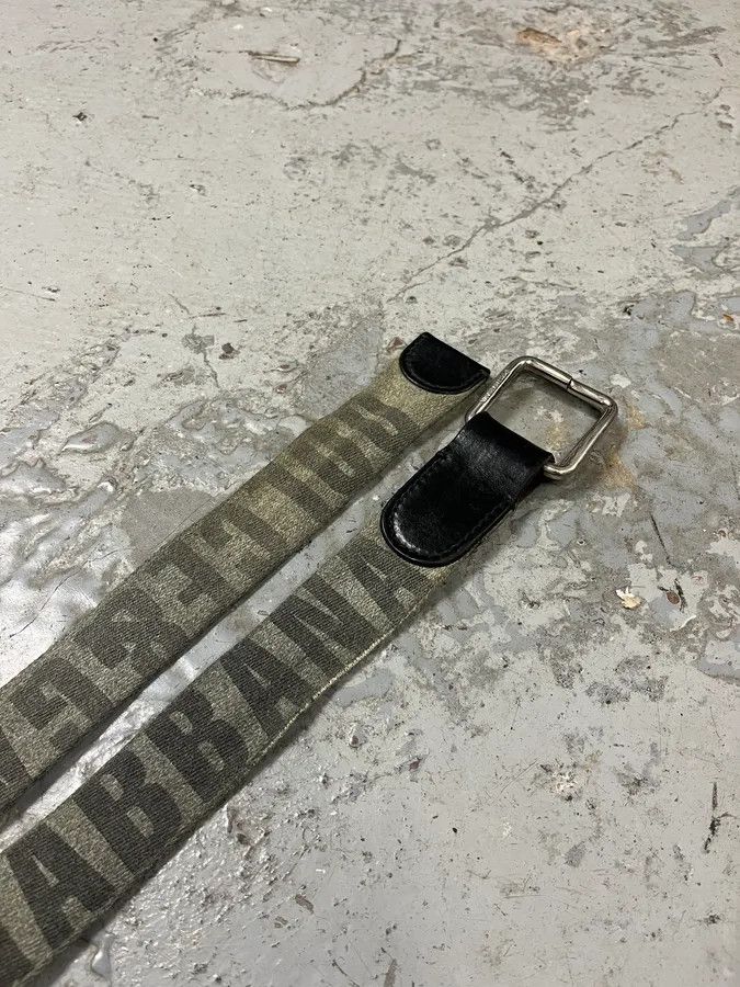 Designer × Dolce & Gabbana × Vintage 2000s Dolce & Gabbana Army Green Canva Belt Size ONE SIZE - 2 Thumbnail