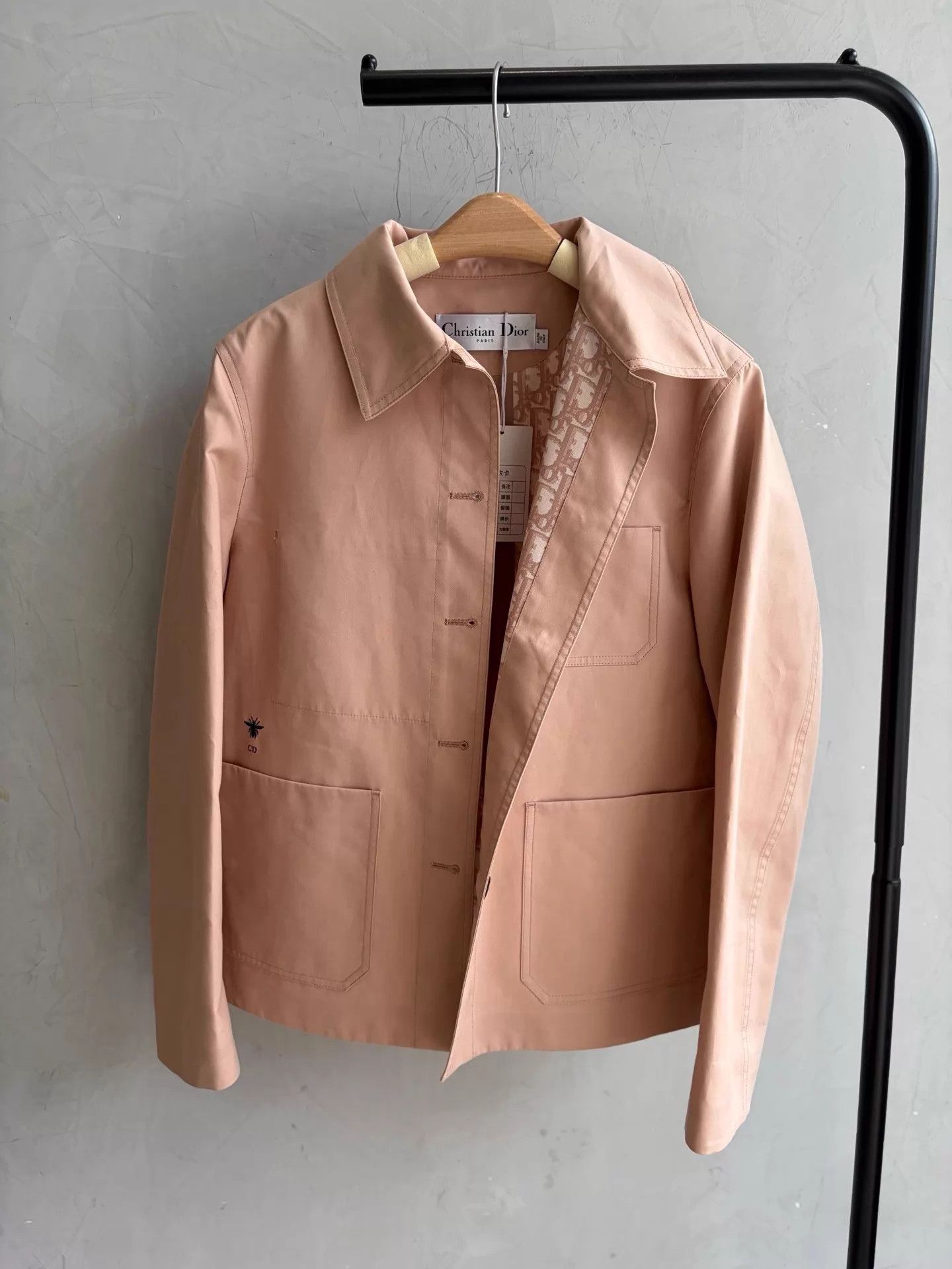 Dior Dior Vintage Monogram Jacket Nude Pink Lining 36 Size XS / US 0-2 / IT 36-38 - 3 Thumbnail