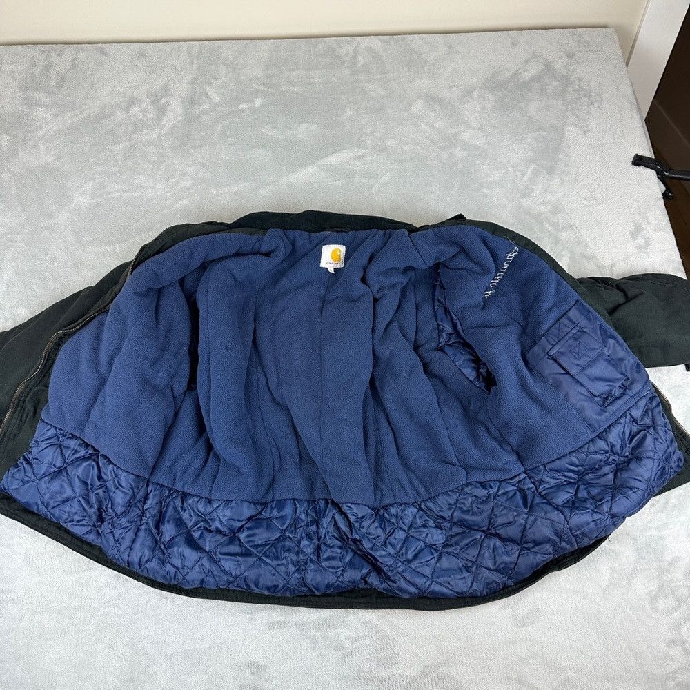 Carhartt Carhartt Re-work Blue Fleece Lined Detroit Black Jacket Siz Size US XL / EU 56 / 4 - 2 Thumbnail