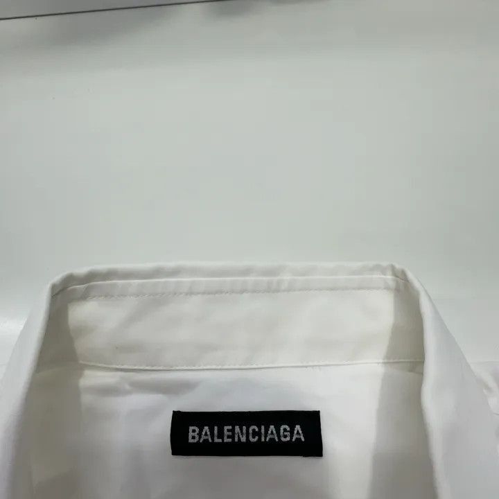 Balenciaga Balenciaga Balenciaga Embroidered Logo Short Sleeve Shirt Size US M / EU 48-50 / 2 - 5 Thumbnail