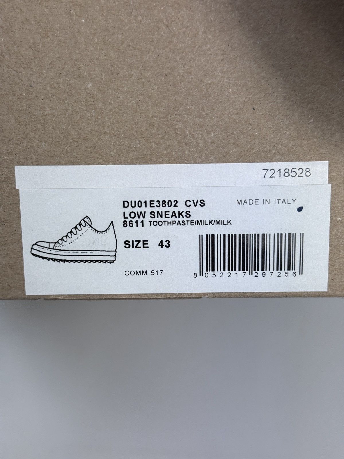 Rick Owens Drkshdw TOOTHPASTE BLUE CANVAS SNEAKERS Size US 10 / EU 43 - 16 Thumbnail