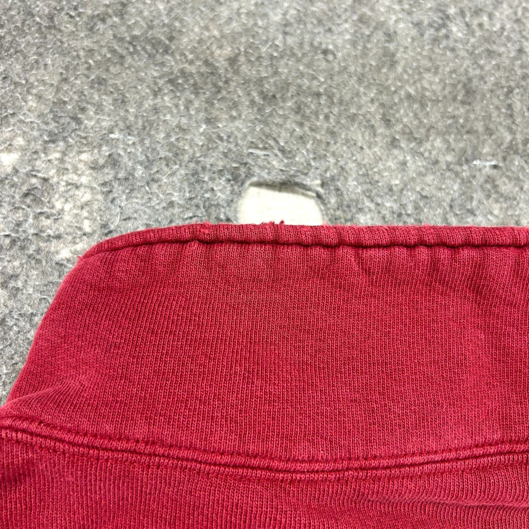 Russell Athletic VINTAGE Russell Sweatshirt Mens L Red 1/4 Zip Pullover Cotton Thrashed 90s Size US L / EU 52-54 / 3 - 7 Thumbnail