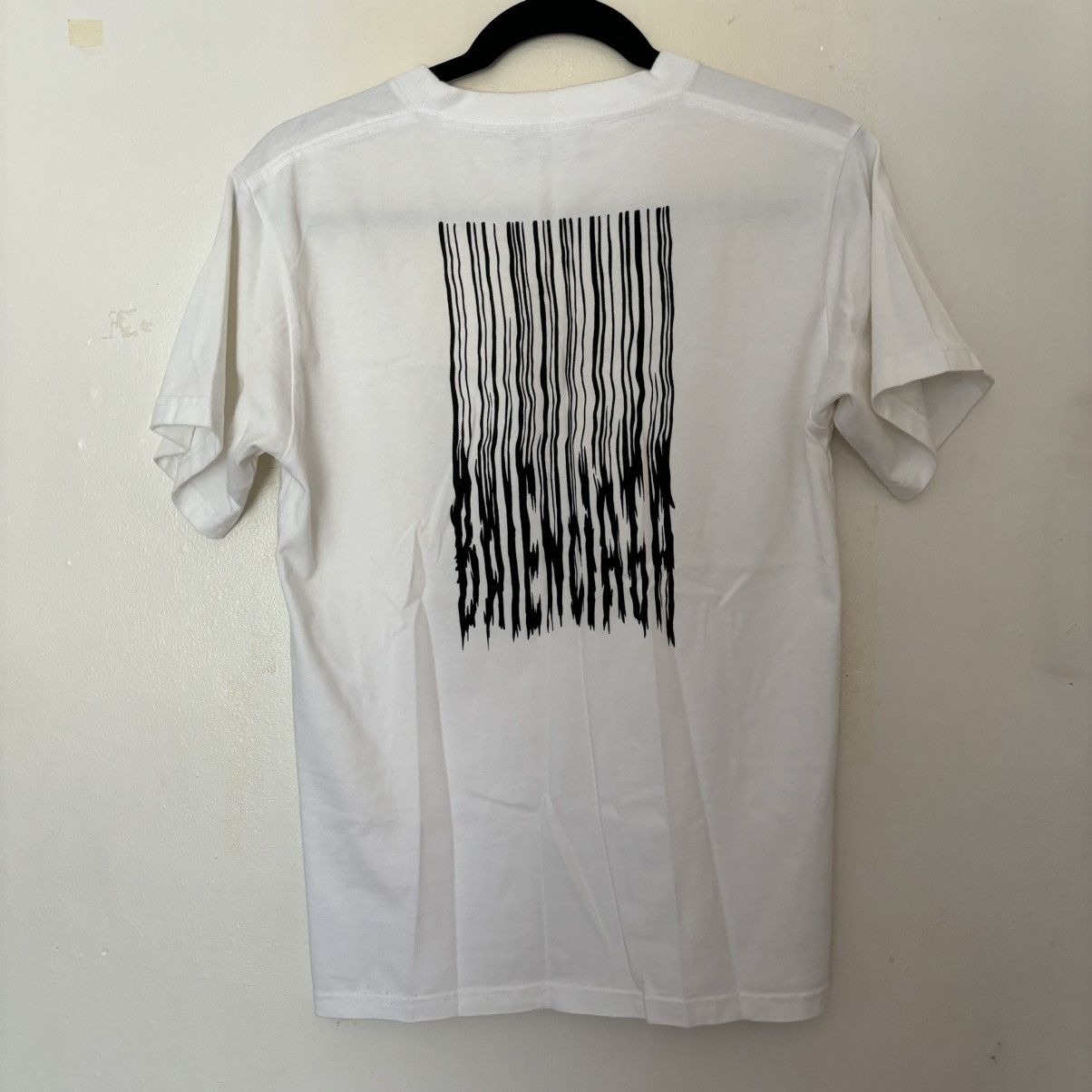 Balenciaga Balenciaga White Wide Line Barcode T-Shirt Size S / US 4 / IT 40 - 1 Thumbnail