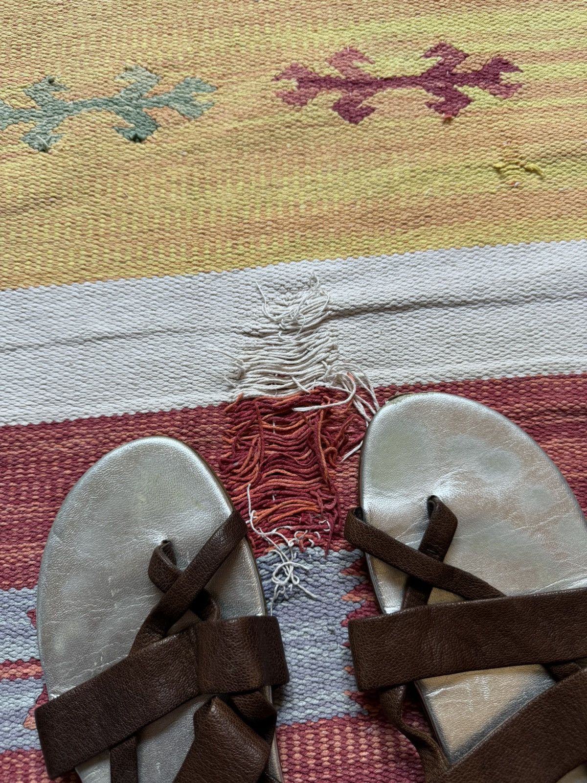Genuine Leather Vintage 00’s Jil Sander Italian Brown Leather Sandals Size US 10 / IT 40 - 3 Thumbnail