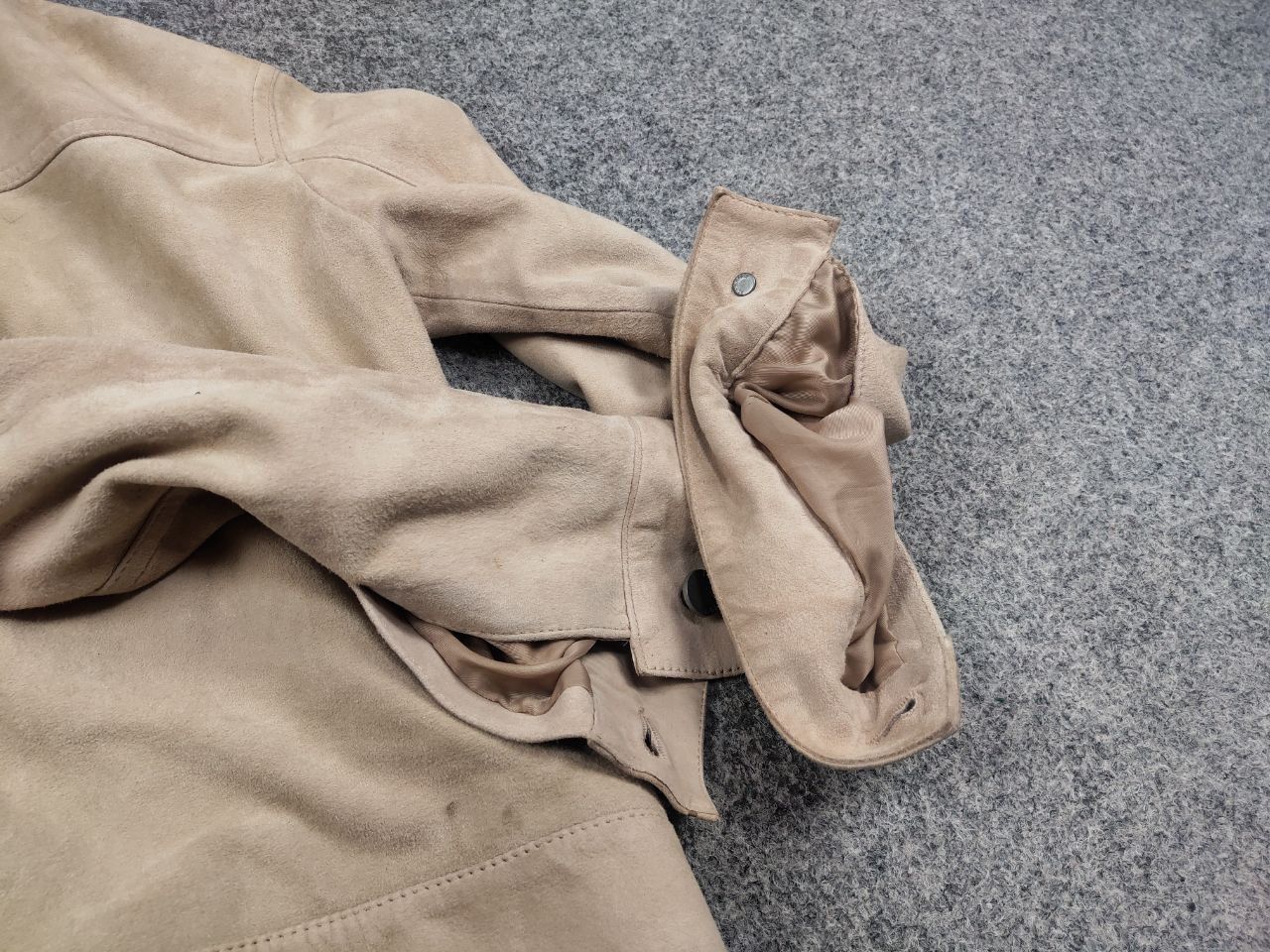 Allsaints Allsaints Sukes Suede Leather Dusty Pink Beige Jacket Size XS / US 0-2 / IT 36-38 - 16 Thumbnail