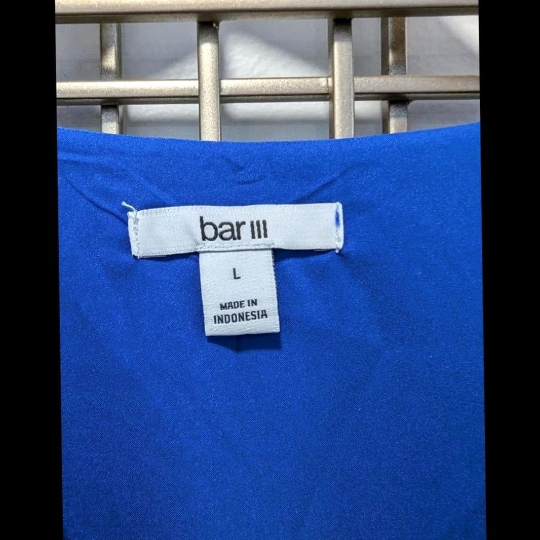 Bar III Bar III Royal Blue Surplice V-Neck Long Sleeve Mini Dress L Women Size L / US 10 / IT 46 - 4 Thumbnail