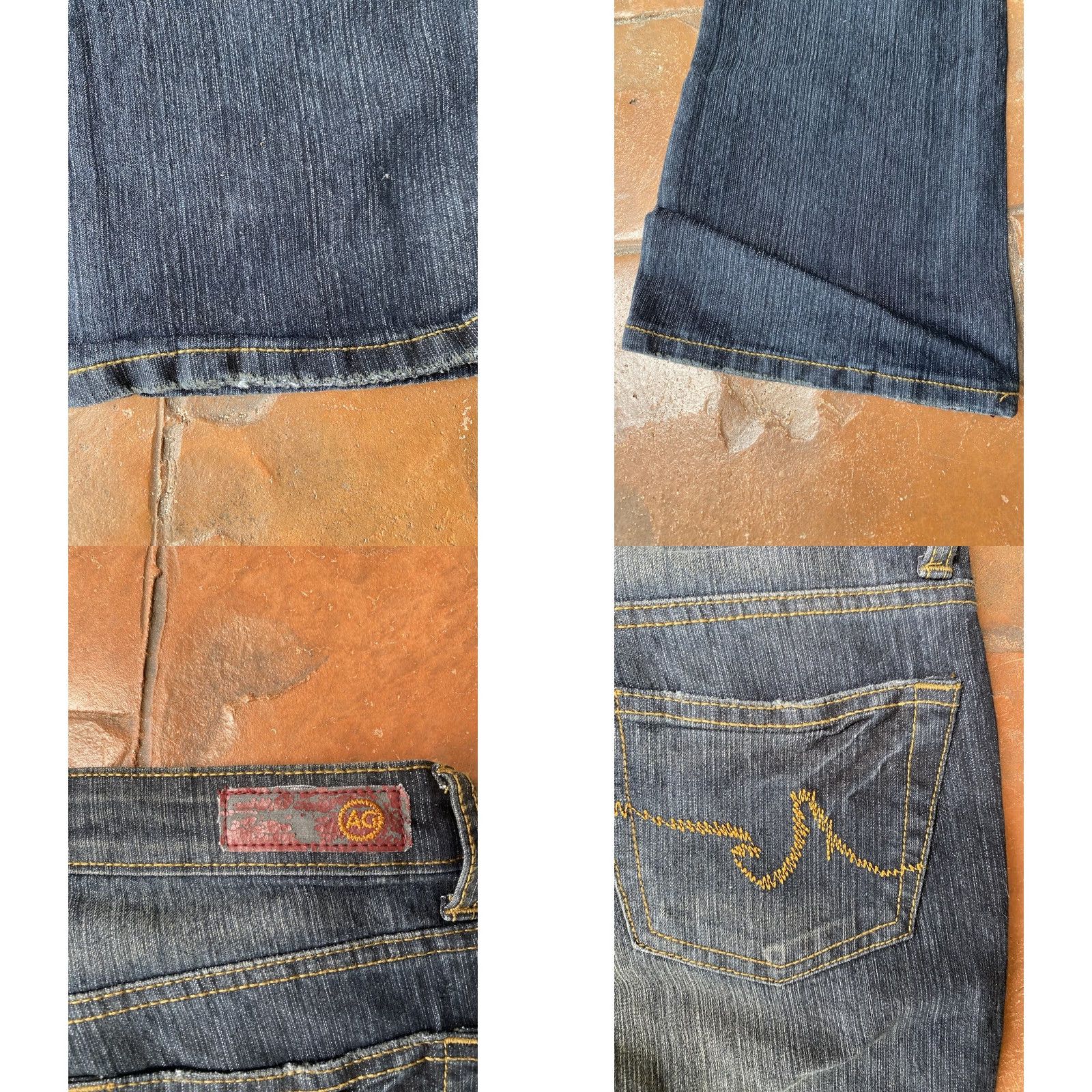 Vintage VINTAGE AG Adriano Goldschmied The Angel Dark Wash Denim Jeans Womens 28R Size 28" / US 6 / IT 42 - 8 Thumbnail