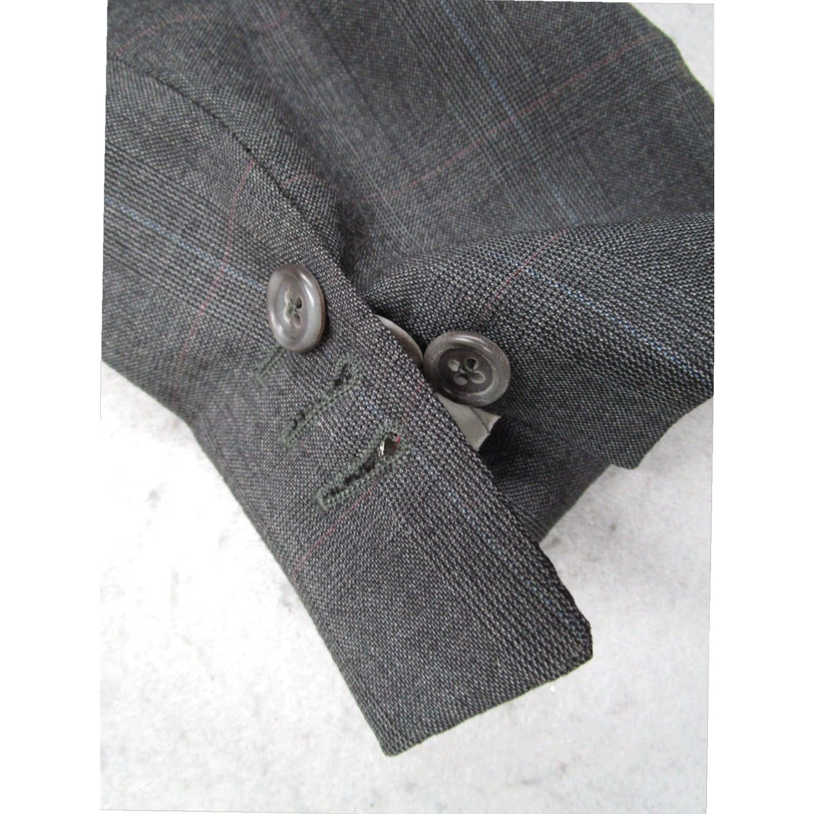 Ermenegildo Zegna Ermenegildo Zegna Men's Gray Check Wool Blazer 40 Regular Classic Fit Italy Size 40R - 7 Thumbnail