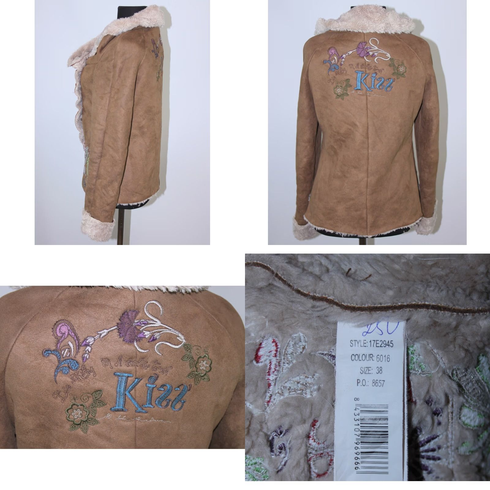 Desigual Desigual short jacket coat Marron womens Size 38 Size 26" / US 2 / IT 38 - 8 Thumbnail