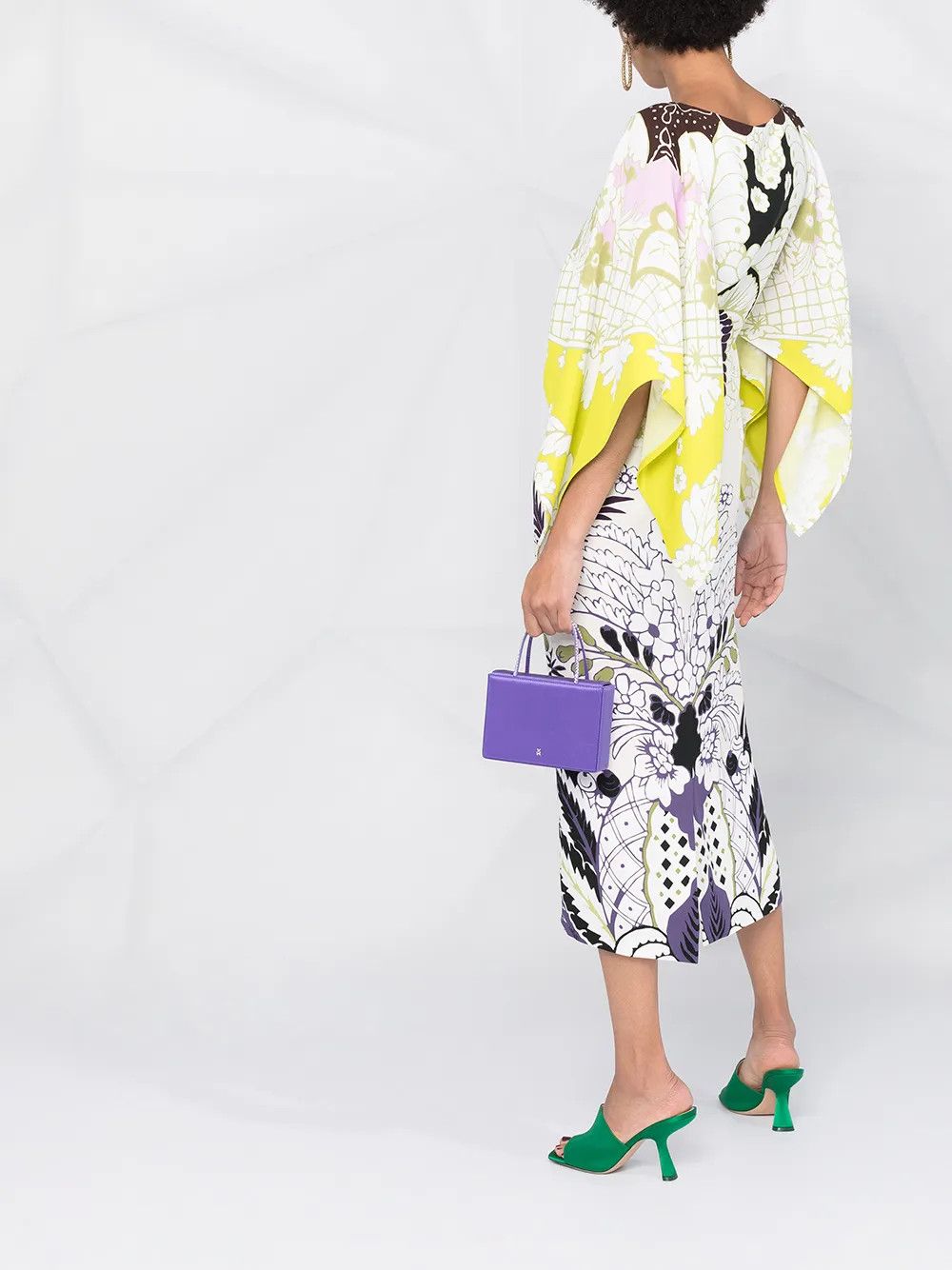 Valentino o1y0326 Midi Dress in Multicolor Size XS / US 0-2 / IT 36-38 - 6 Thumbnail