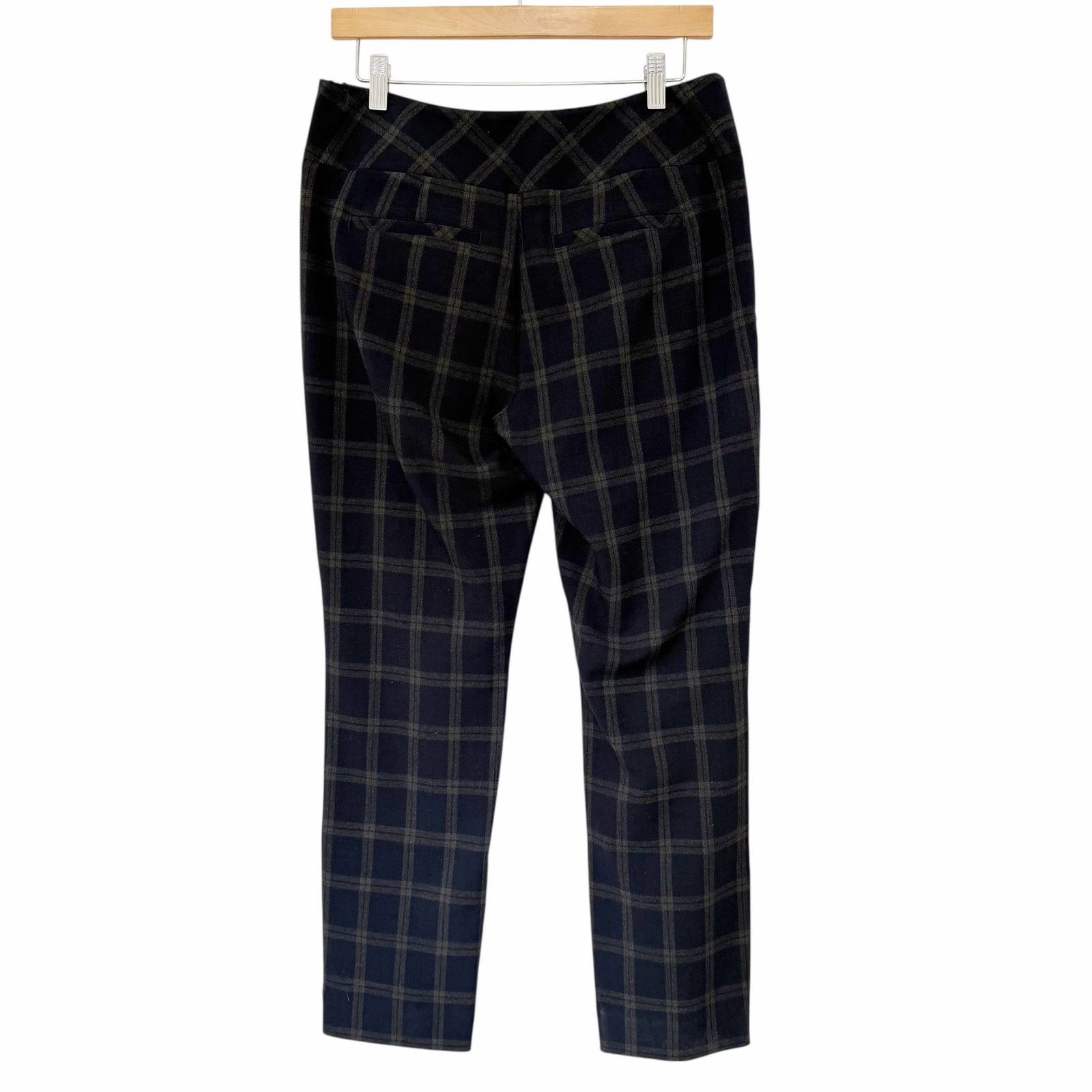 Other Cabi Navy Plaid Connery Trousers Sz 6 Size 28" / US 6 / IT 42 - 3 Thumbnail