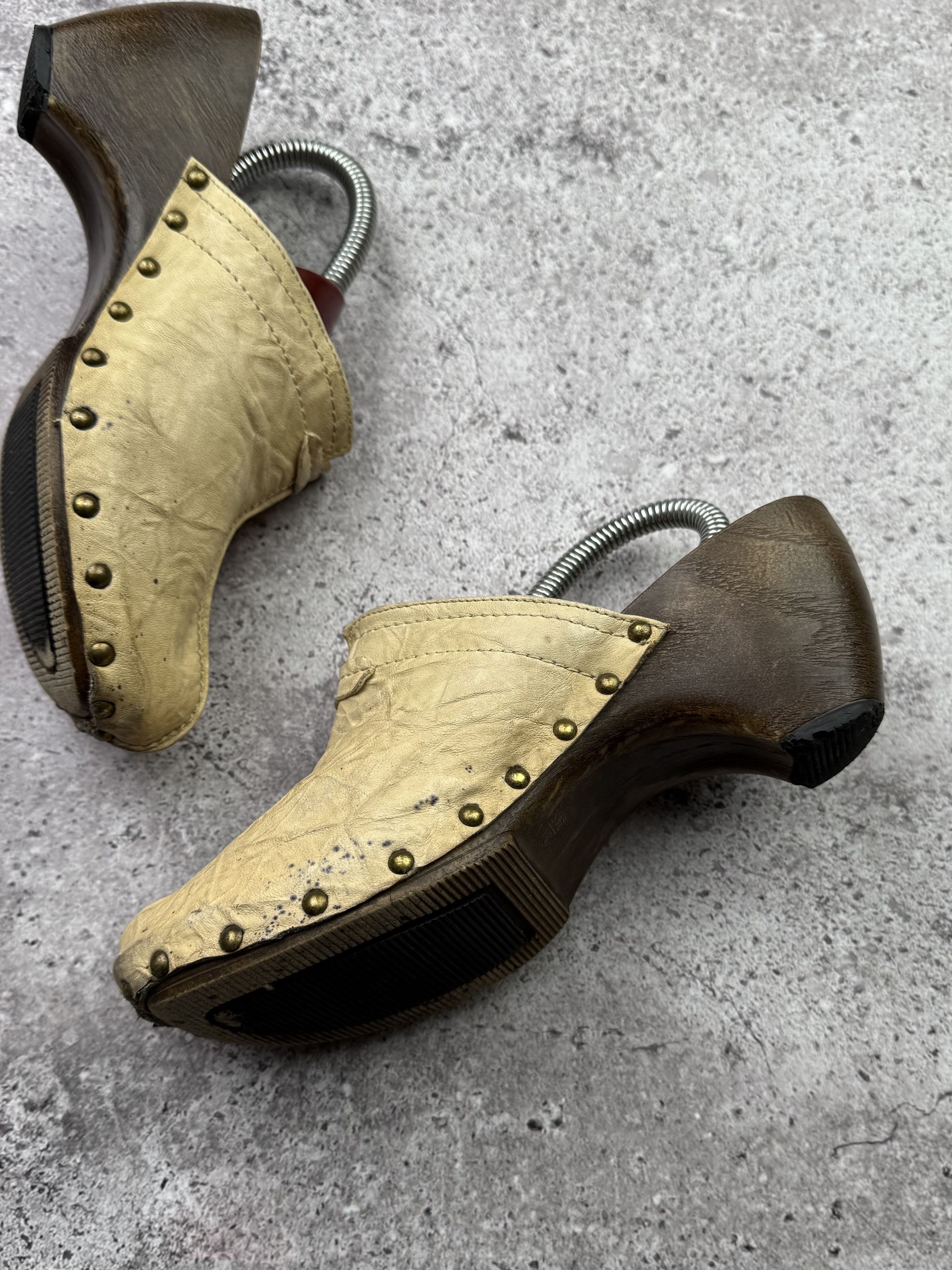 If Six Was Nine Vintage Leather Clog C622(V215) Size US 8 / IT 38 - 6 Thumbnail