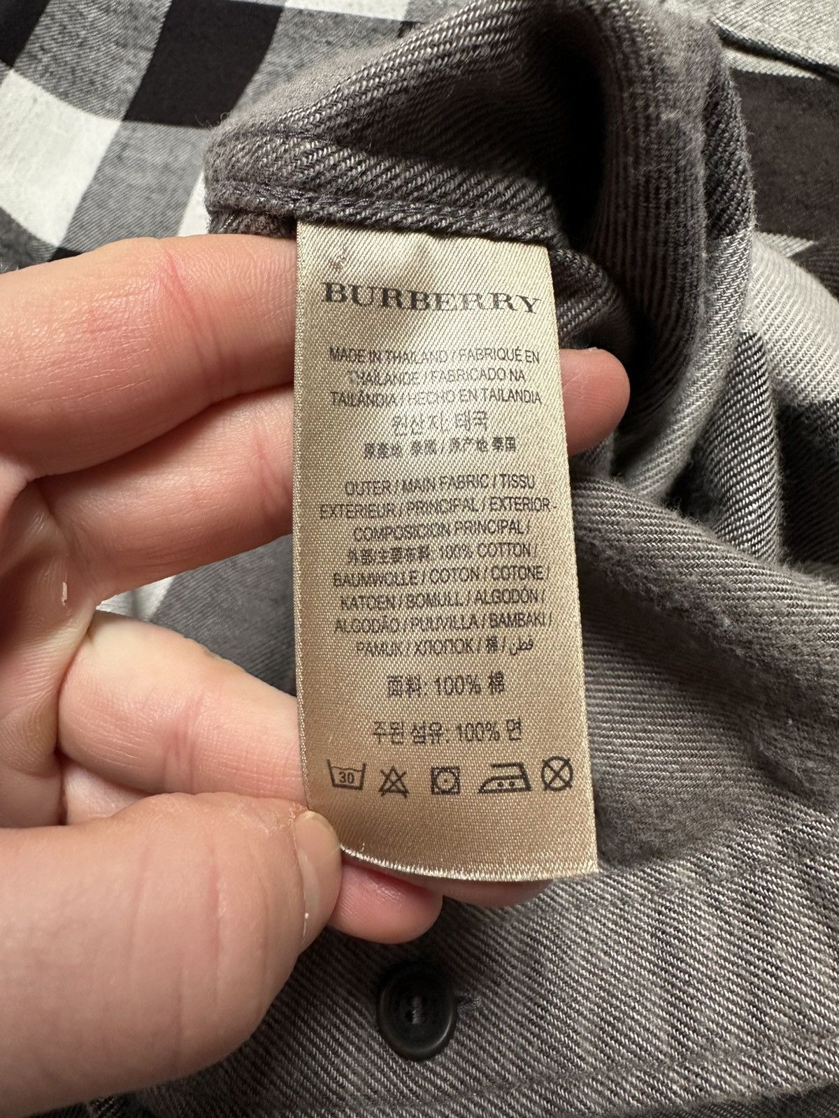 Burberry Burberry Brit Gray Shirt Nova Check Long Sleeve Tartan Shirt Size US S / EU 44-46 / 1 - 11 Thumbnail