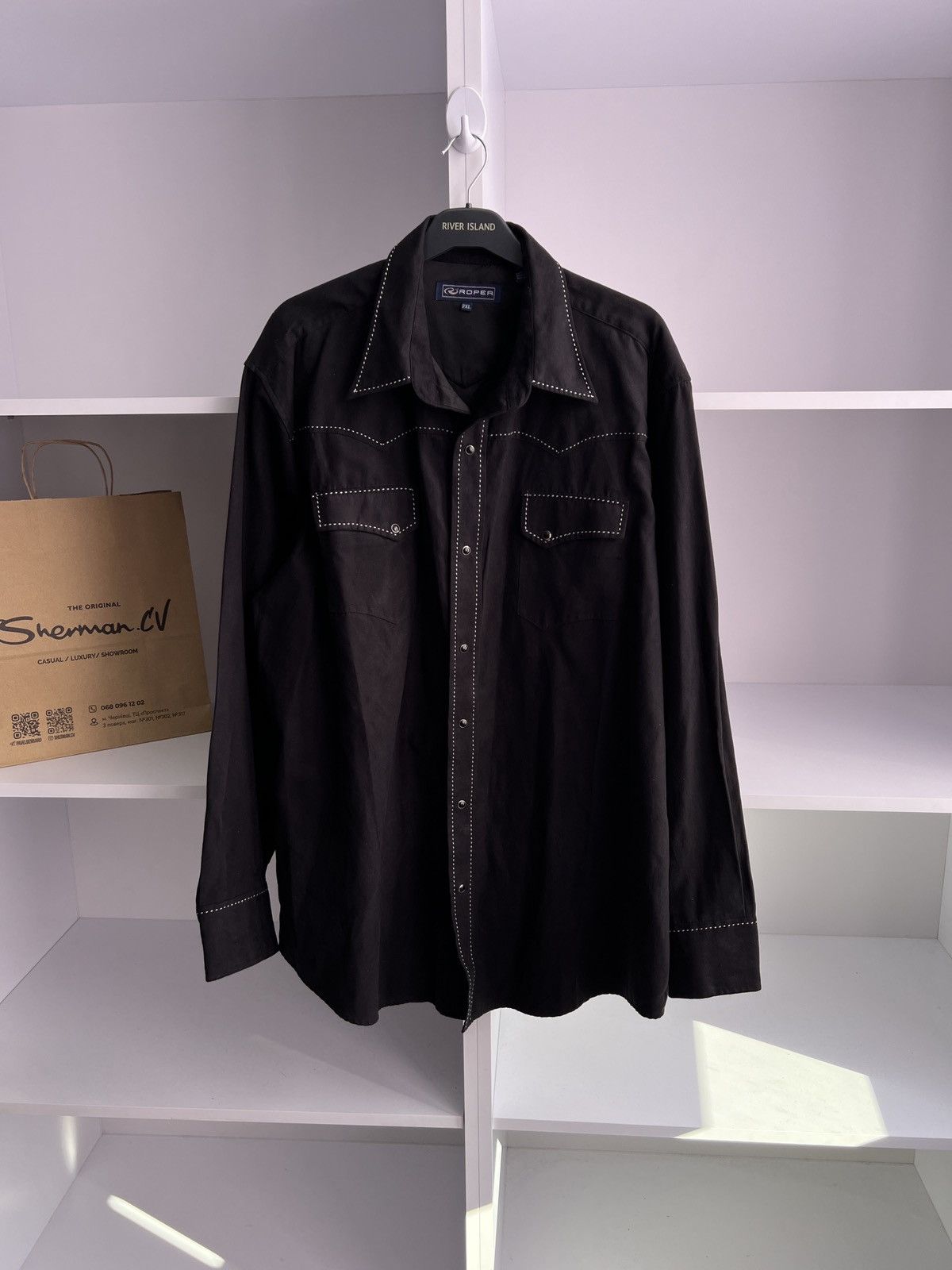 Roper × Vintage Vintage Roper Black Button Up Shirt Size US XXL / EU 58 / 5 - 5 Thumbnail