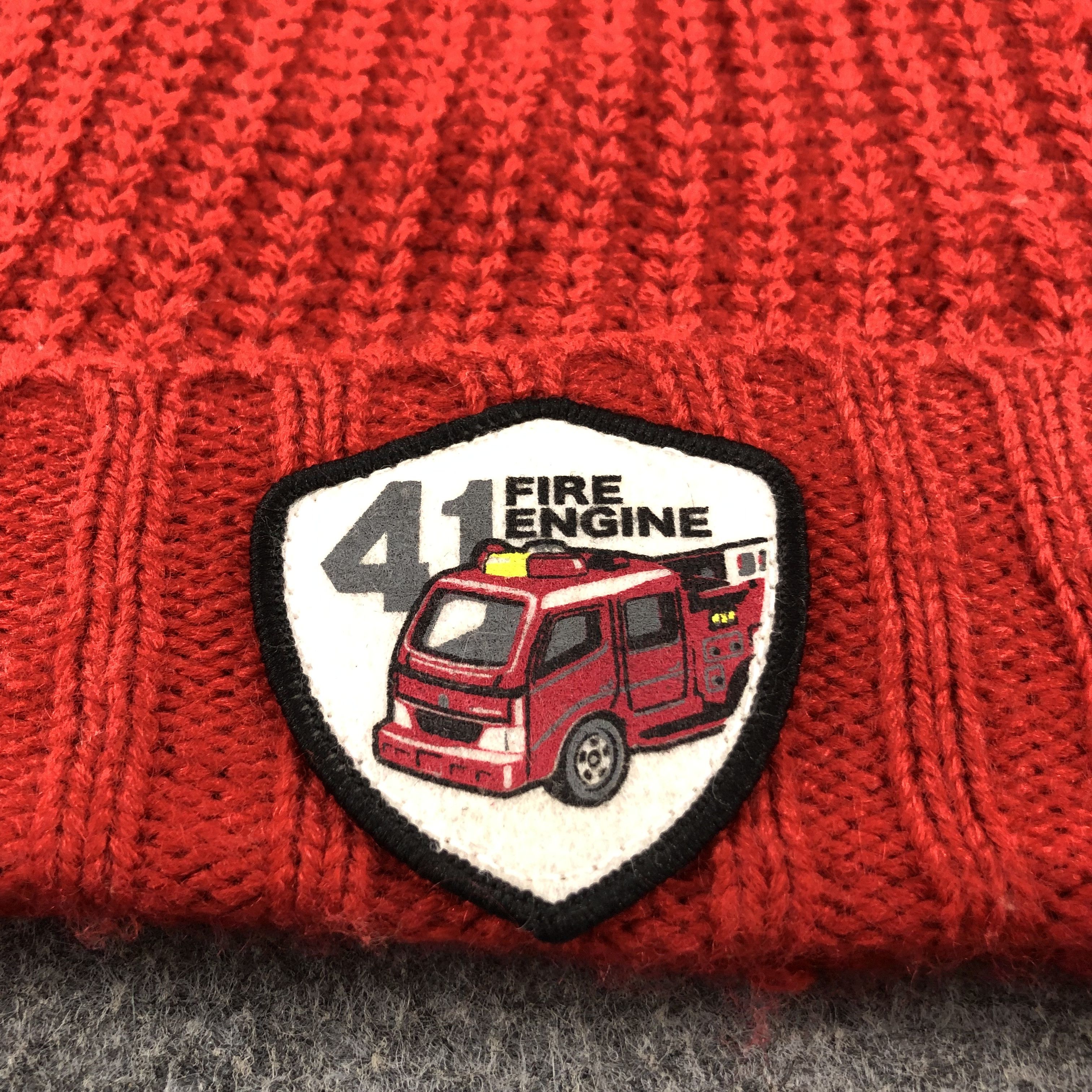 Vintage 41 Fire Engine Trucker Beanie Snowcap Snow Hat B246 Size ONE SIZE - 4 Thumbnail