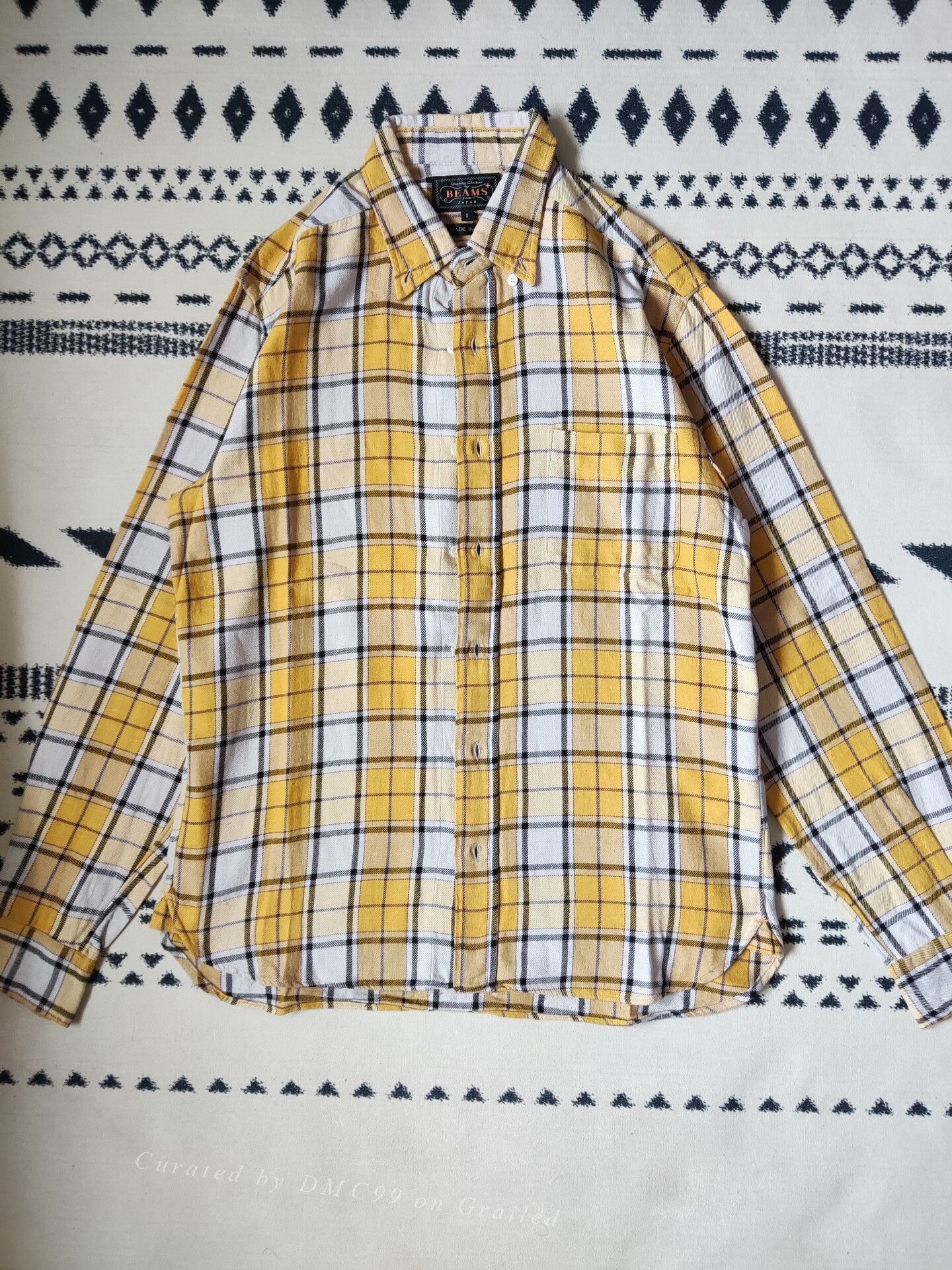 Beams Plus Beams Plus Yellow Plaid Cotton Shirt Size US S / EU 44-46 / 1 - 1 Thumbnail