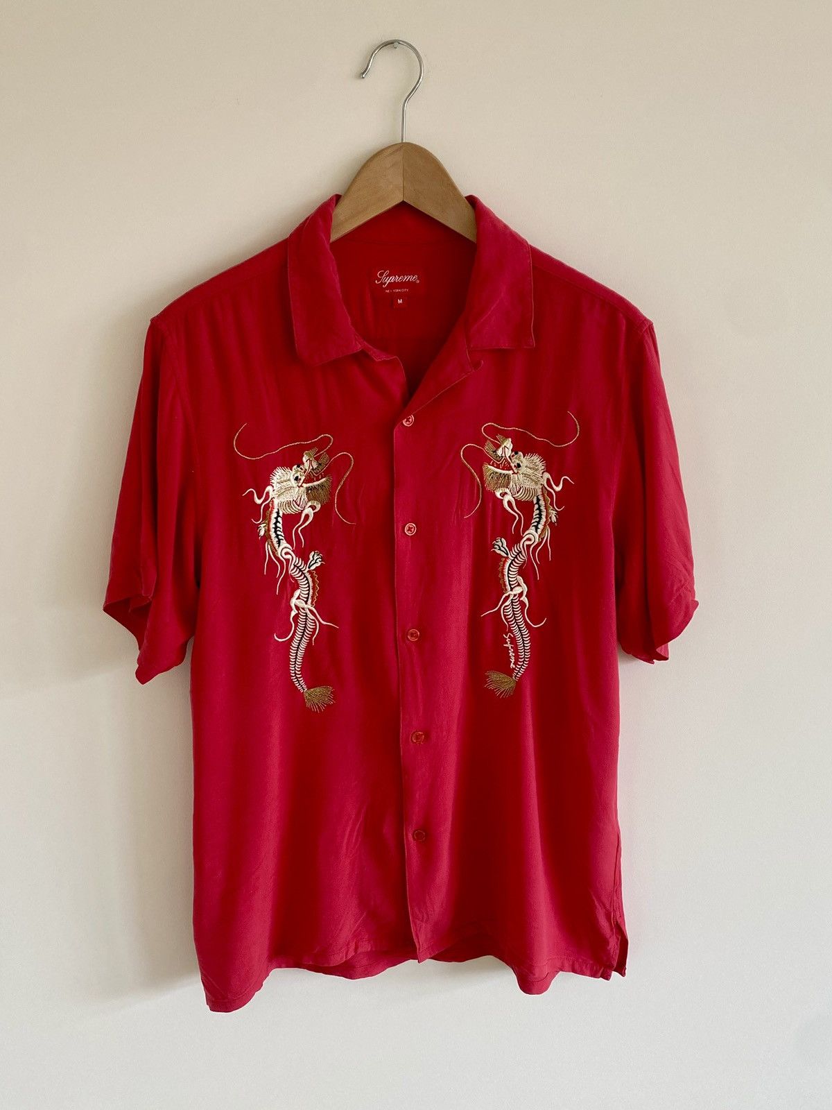 Supreme Rayon Dragon motif Shirt Size US M / EU 48-50 / 2 - 1 Thumbnail