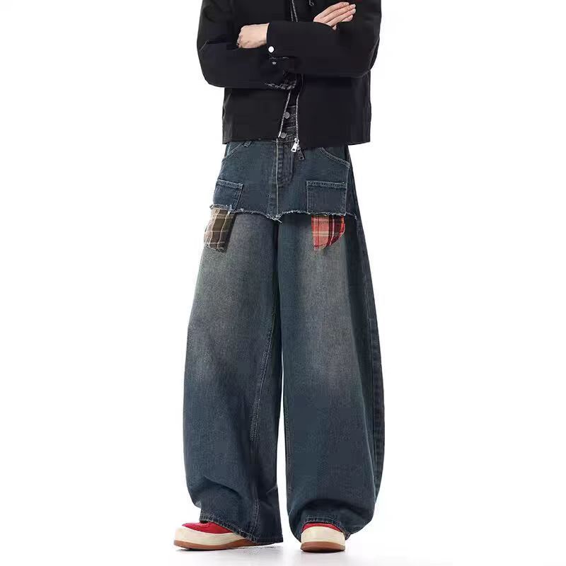 Japanese Brand American style oversize fake two pocket jeans for men Size US 32 / EU 48 - 8 Thumbnail