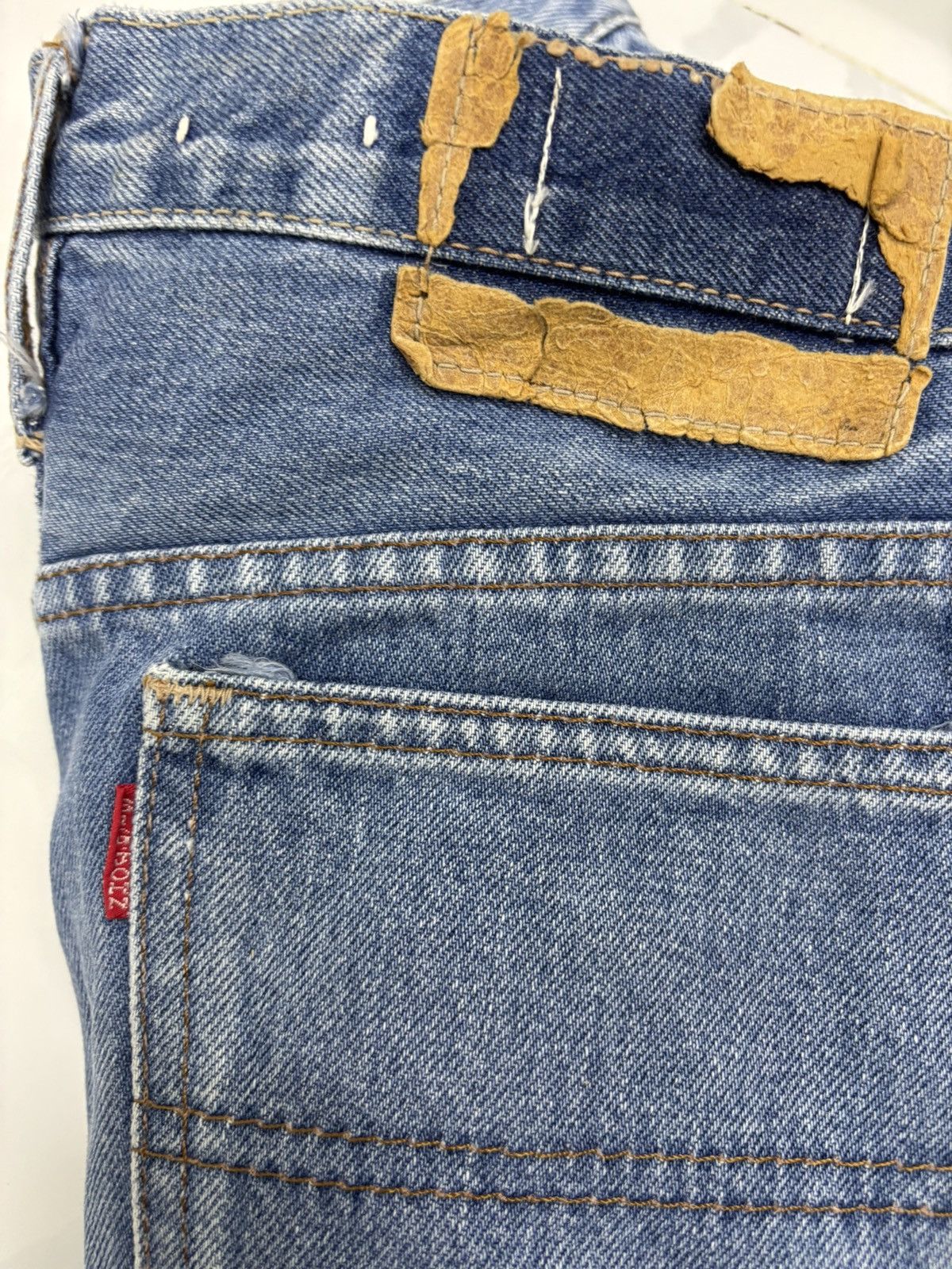 Big John × If Six Was Nine × Japanese Brand Vintage Flared Big John Bell Bottom Distressed Denim Jeans Size 29" - 13 Thumbnail