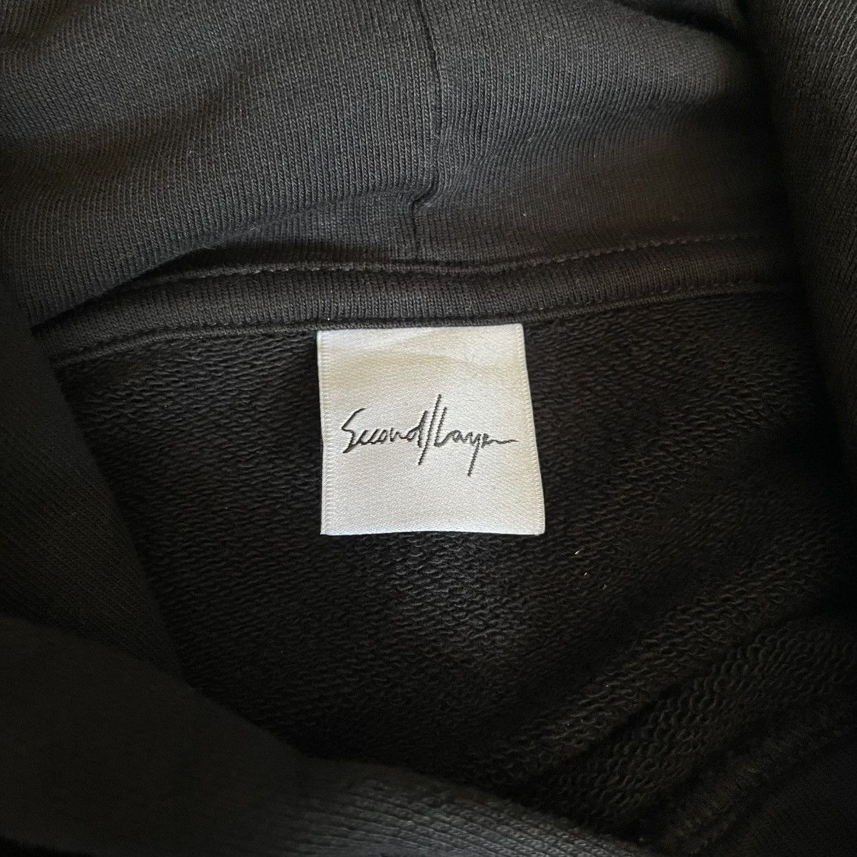 Designer × Second/Layer Second / Layer Script Embroidered Logo Pullover Hoodie Black Size US M / EU 48-50 / 2 - 4 Thumbnail